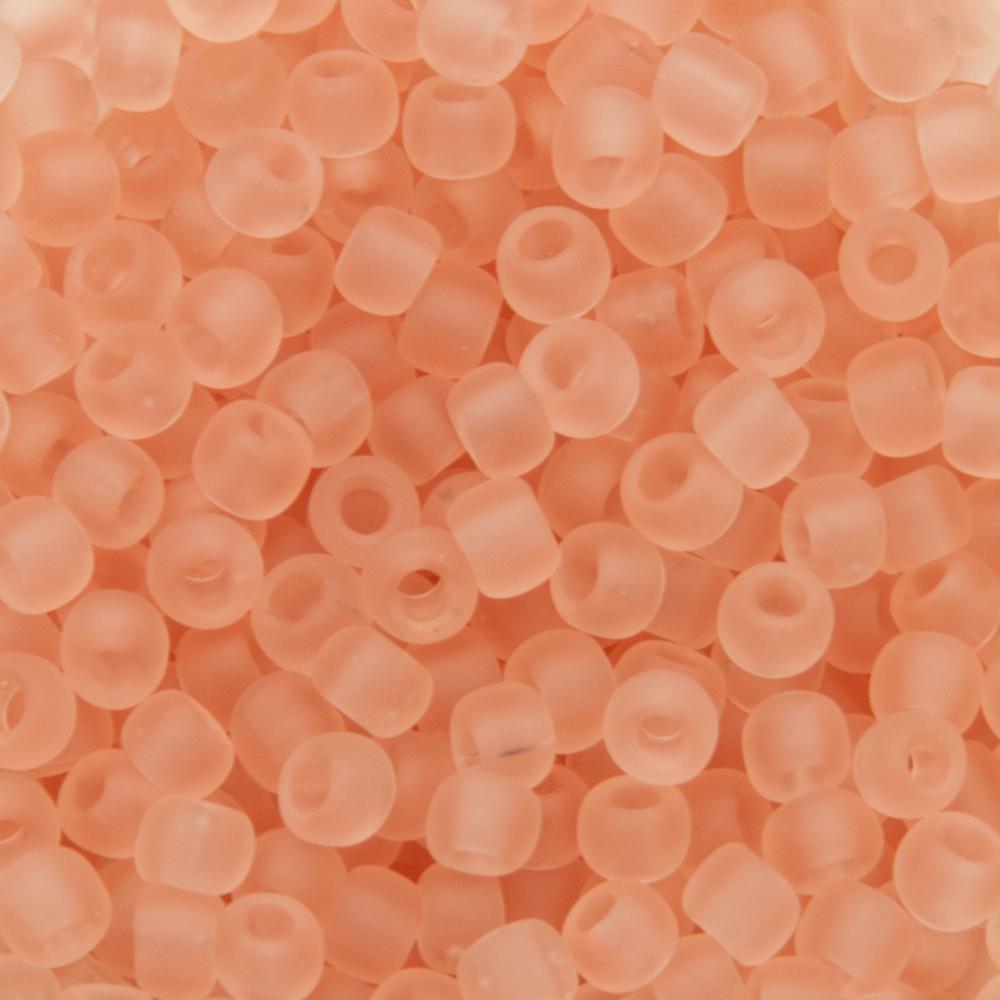 rocaille toho seed beads 6/0 - transparent frosted rosaline (11f) | 10gr