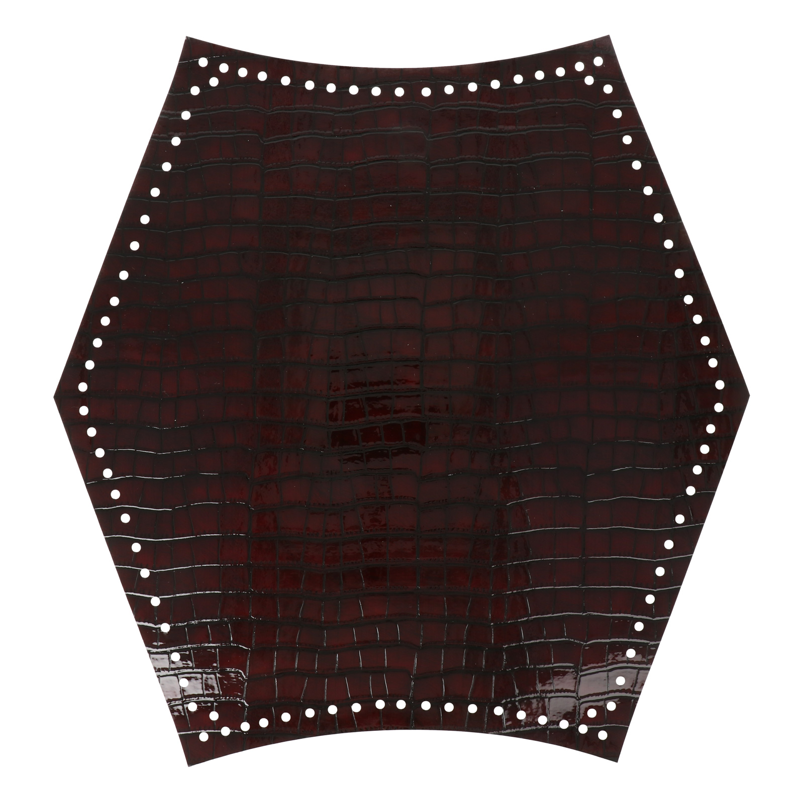 hobo bag set - pu leather bordeaux crocodile - 38x36cm | 1pc