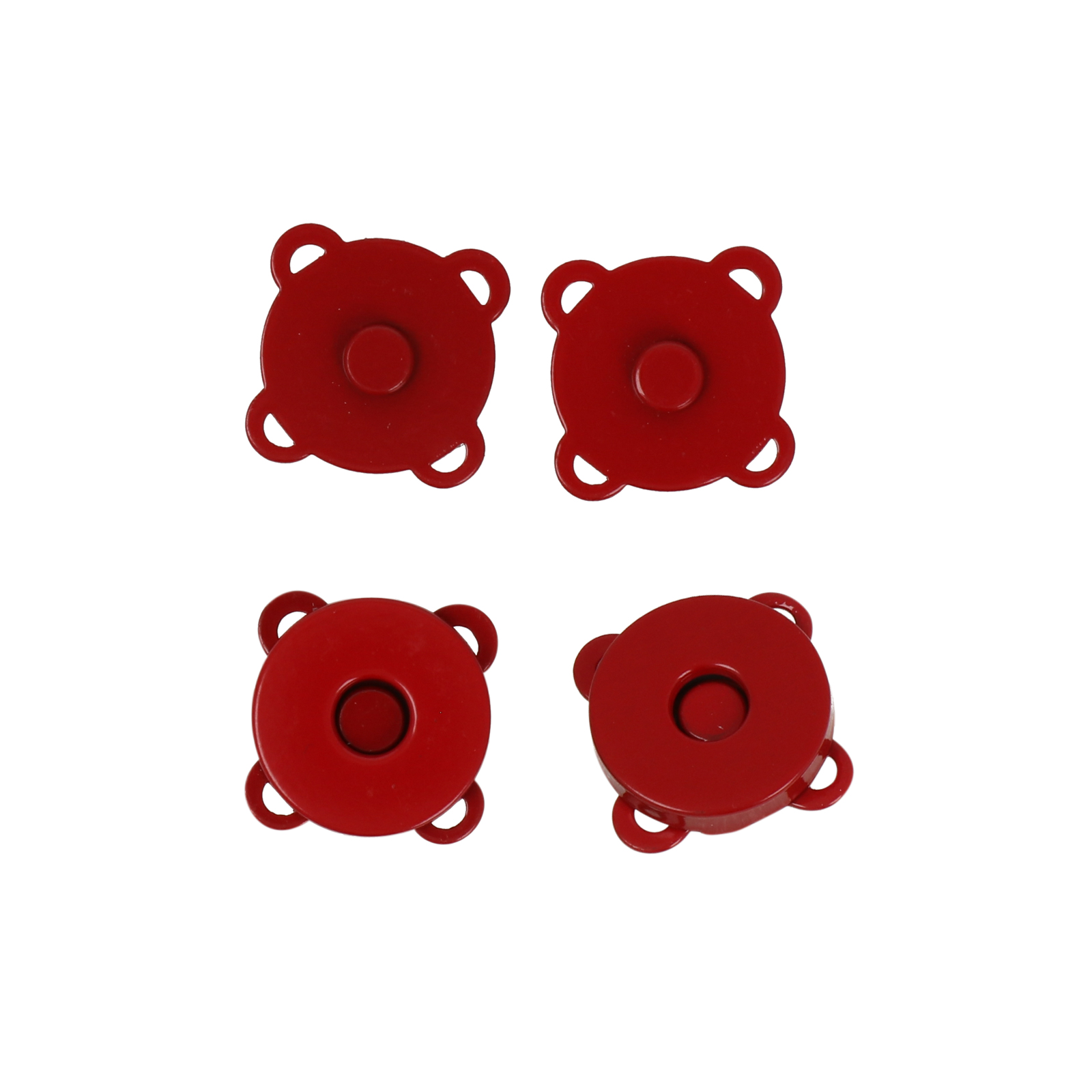 bag clasp red magnetic 18mm | 2pc