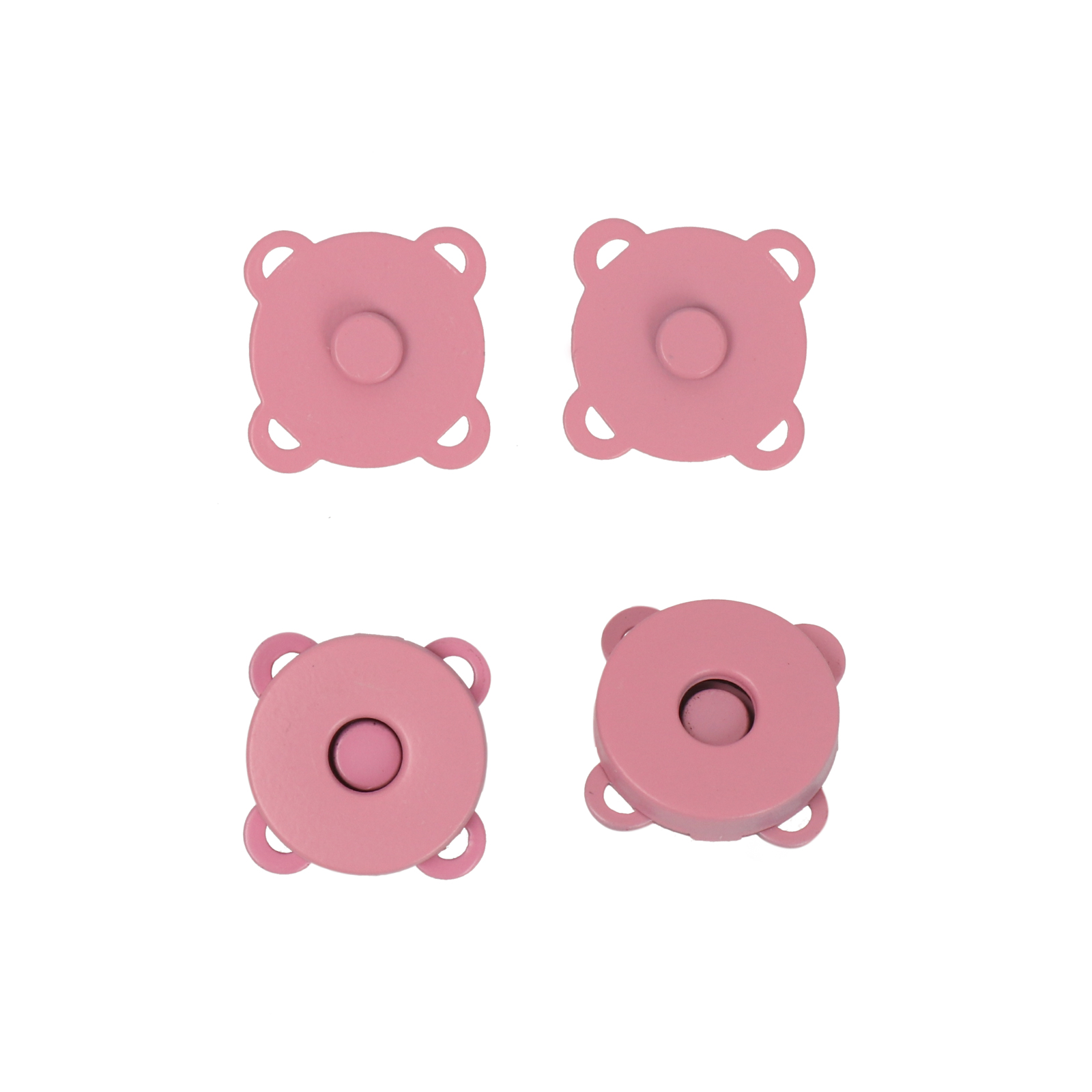 bag clasp pink magnetic 18mm | 2pc
