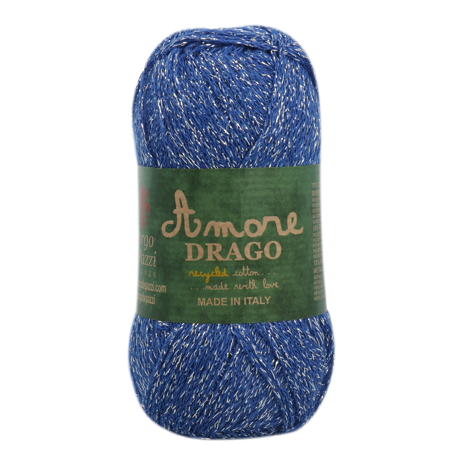 borgo de' pazzi amore drago - lurex elektrisches blau (15) - 50gr (200mt) | 1st