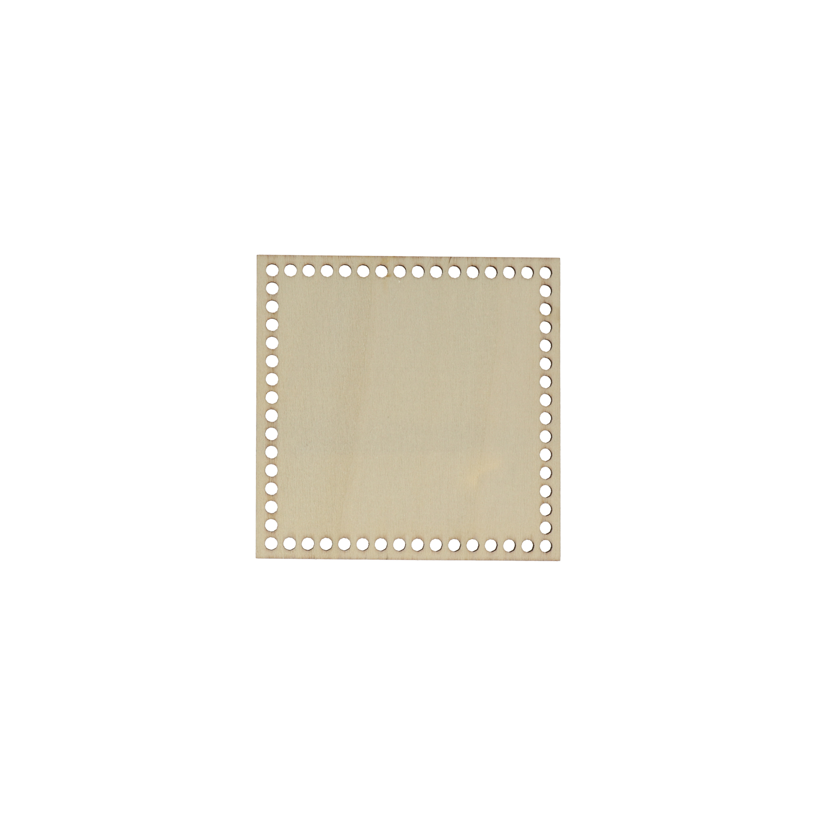 wood bottom bag square 10cm - hole 4mm | 1pc