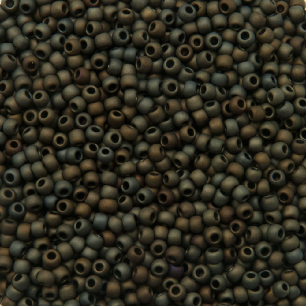 rocaille toho seed beads 11/0 frosted metallic iris brown (83f) | 10gr