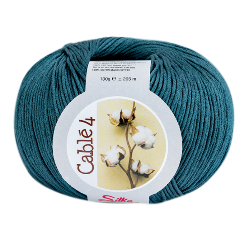 silke cablé 4 - teal (970) -100gr (205mt) | 1pc