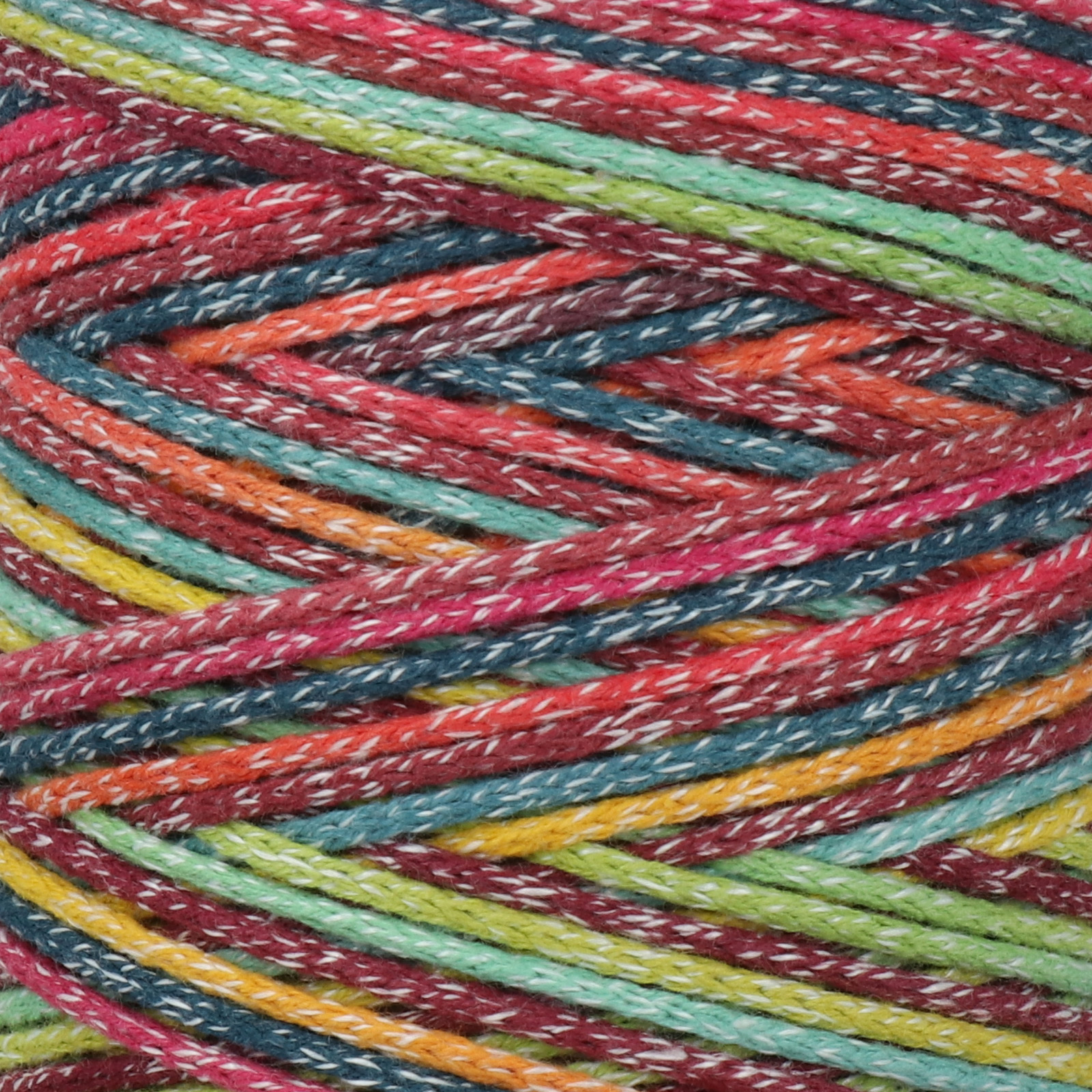 eco vita 4 dmc multicolor tuttifrutti (107) recycled cotton cord - 250gr (200mt) | 1pc