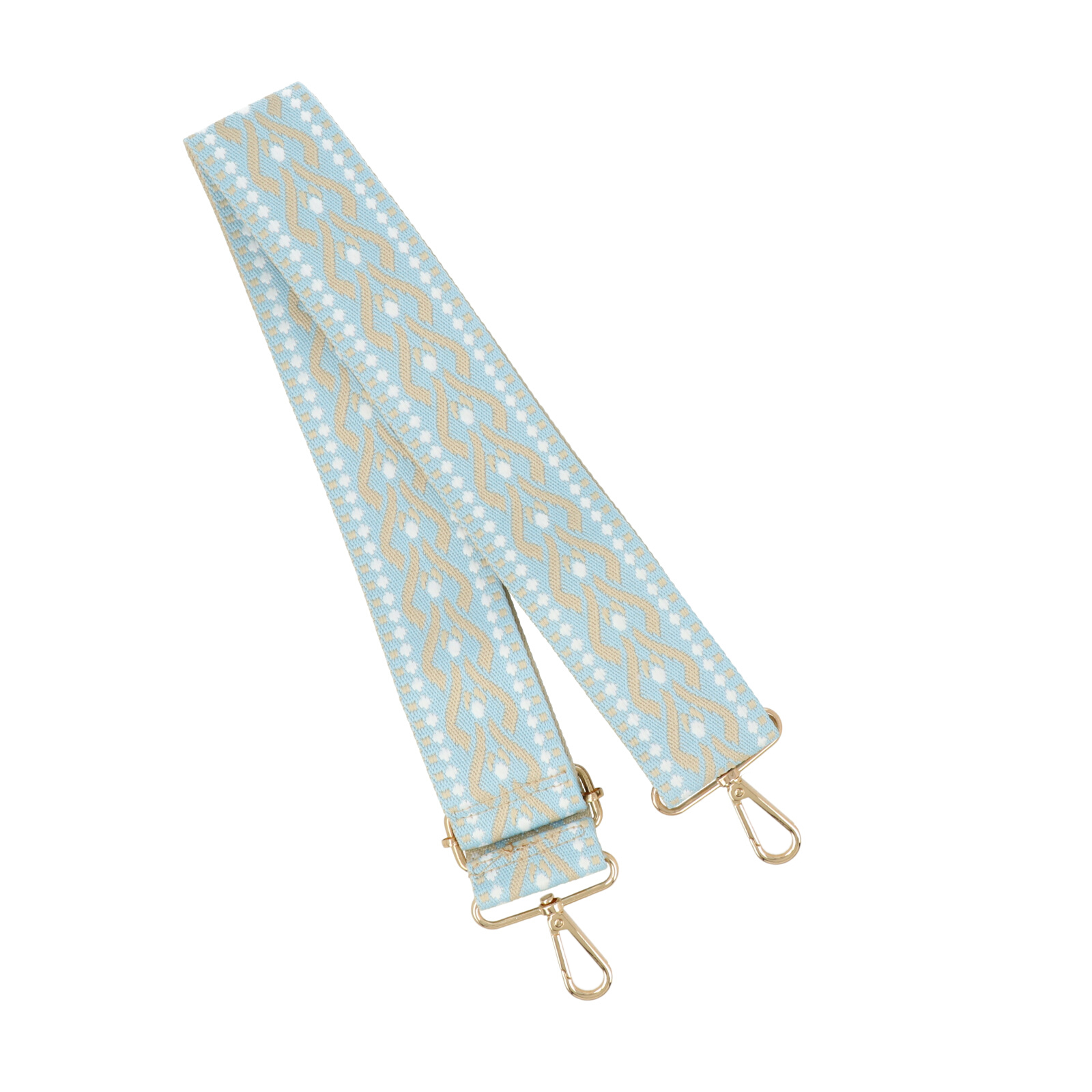 anthemion sky shoulder strap with gold snap hook 5cm wide - 140cm adjustable | 1pc
