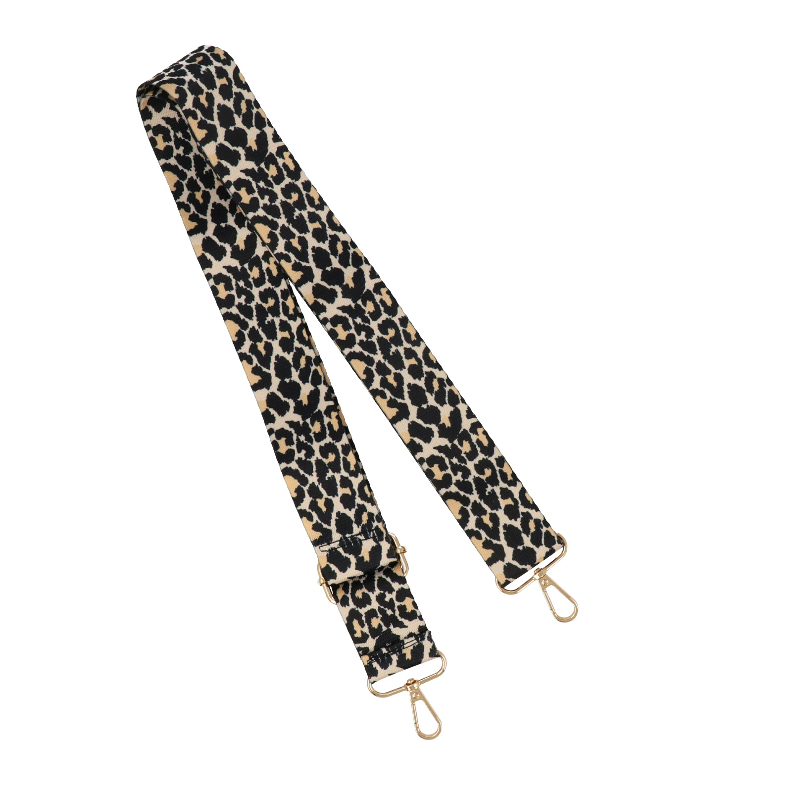 animalier leopard shoulder strap with gold snap hook 4cm wide - 140cm adjustable | 1pc