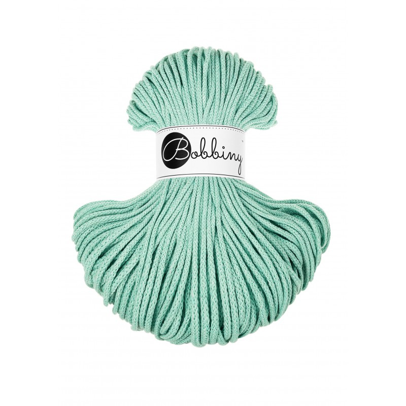 bobbiny junior braided cord - jelly mint 3mm - 100mt | 1pc