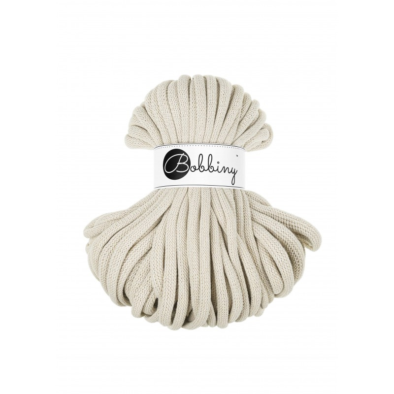 bobbiny jumbo braided cord - cashmere beige 9mm - 30mt | 1pc