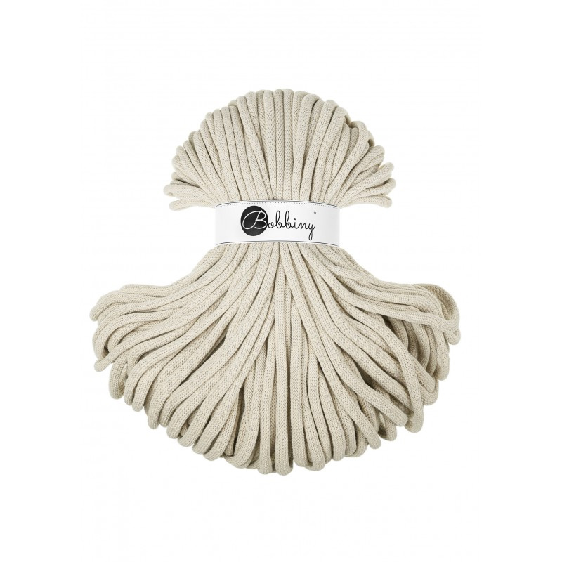 bobbiny jumbo braided cord - cashmere beige 9mm - 100mt | 1pc