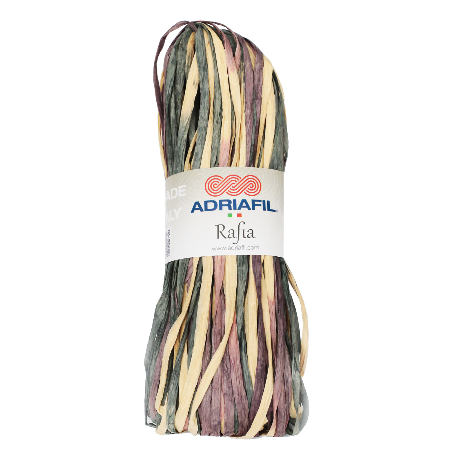 adriafil rafia - brown green melange (93) - 50gr | 1pc