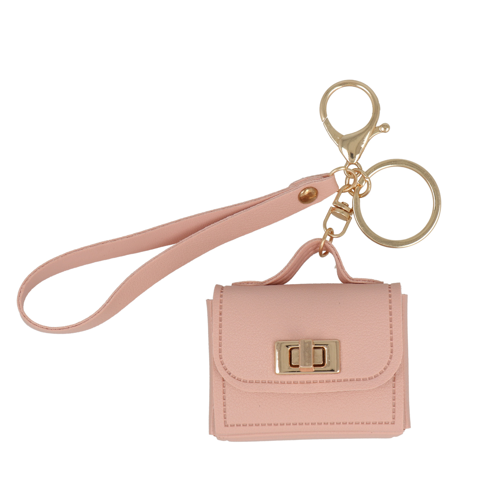 faux leather bag charm - pink purse 6x5x2cm | 1pc