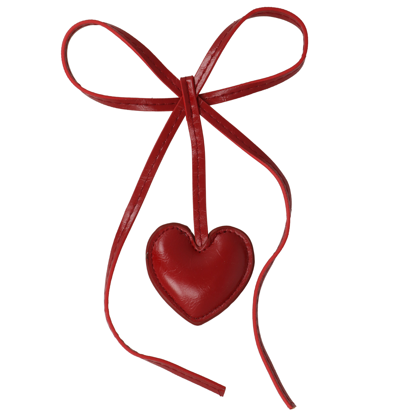 bag charm aus kunstleder - herz bogen 14cm | 1st