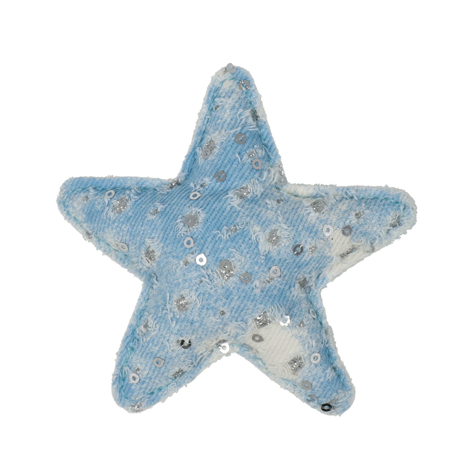 faux leather bag charm - star jeans stonewashed 9cm | 1pc