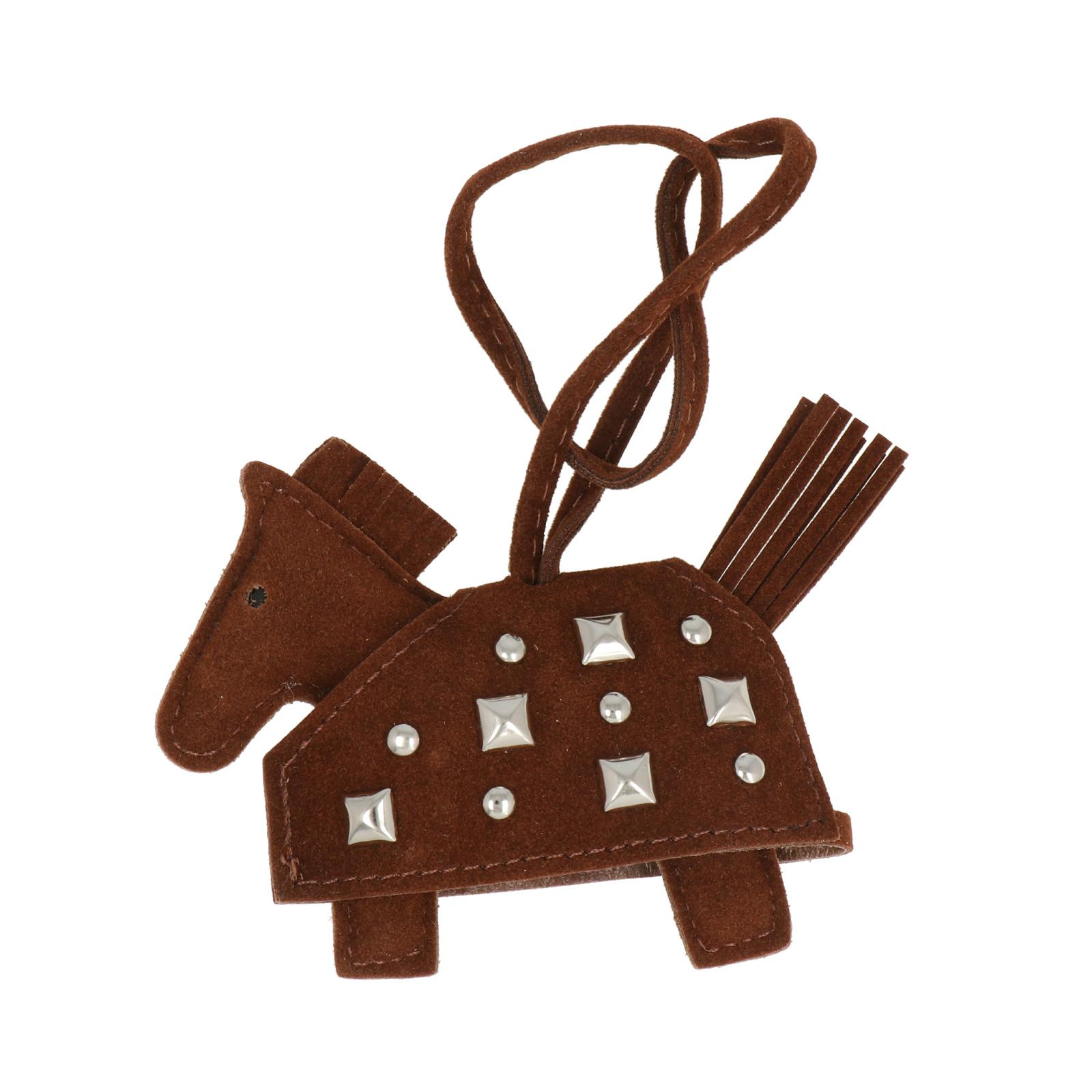 bag charm aus kunstleder - braun pferdchen 9x8cm | 1st