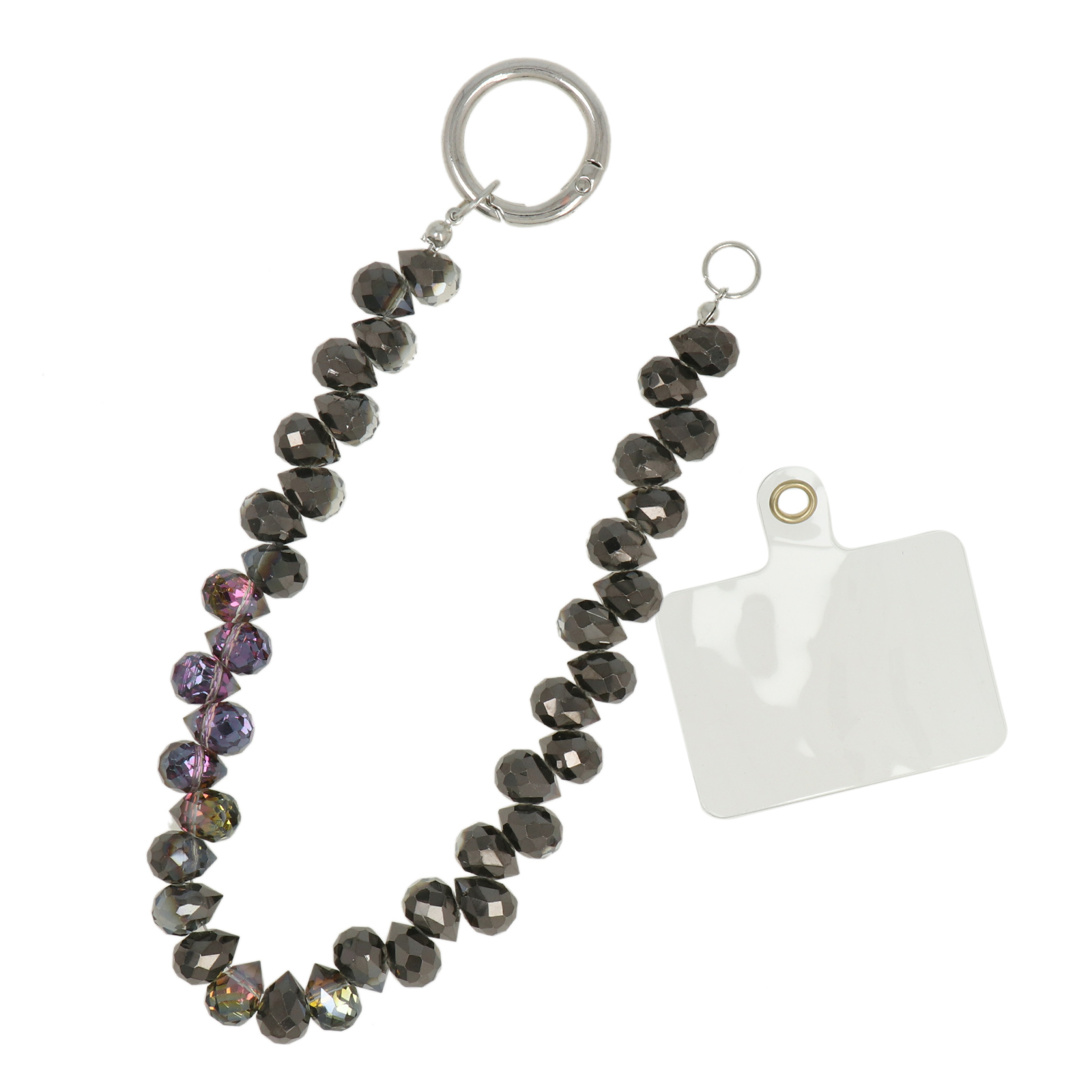 beaded bag charm - briolette crystal vitrail 15cm | 1pc