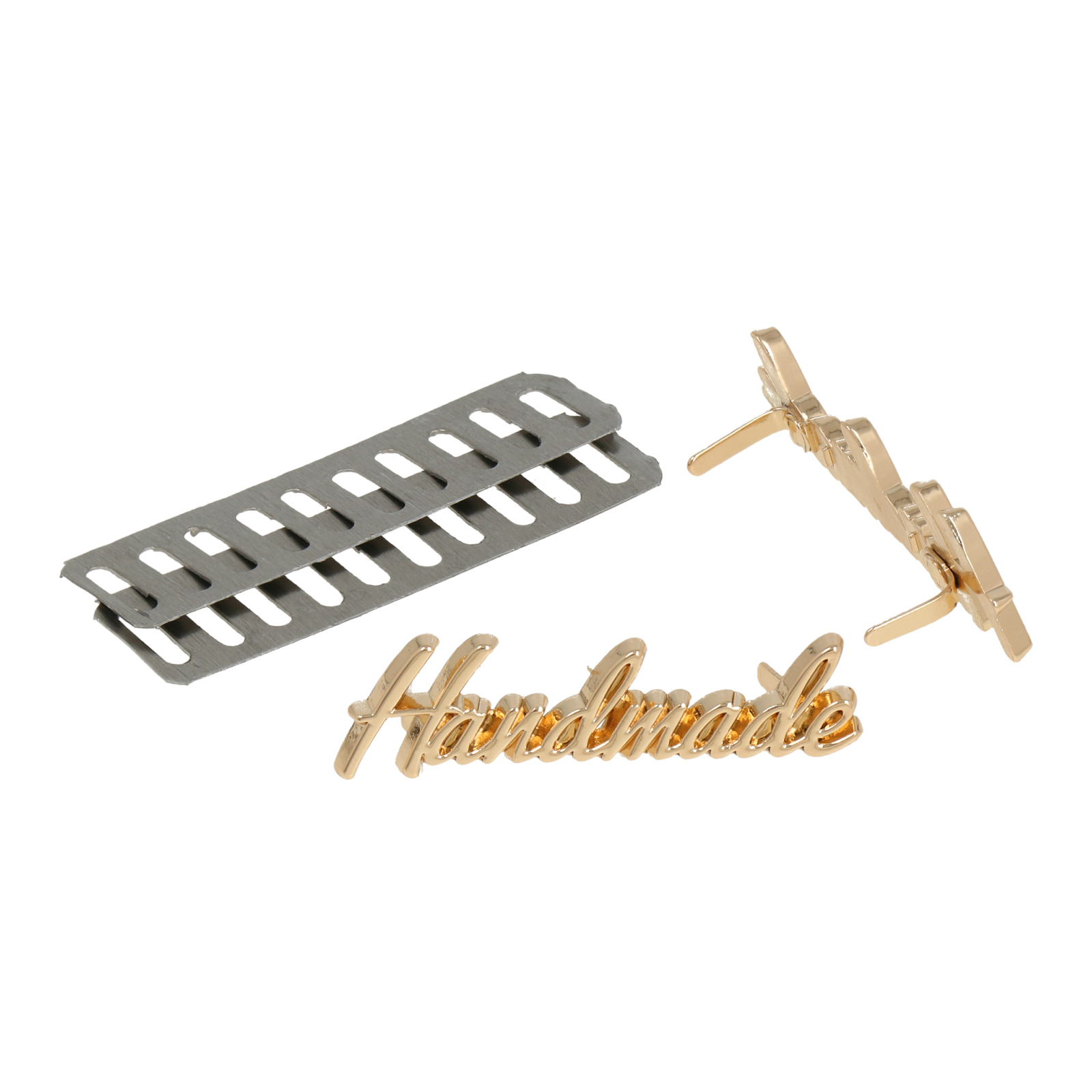 handmade gold tags 38x10mm | 2pc