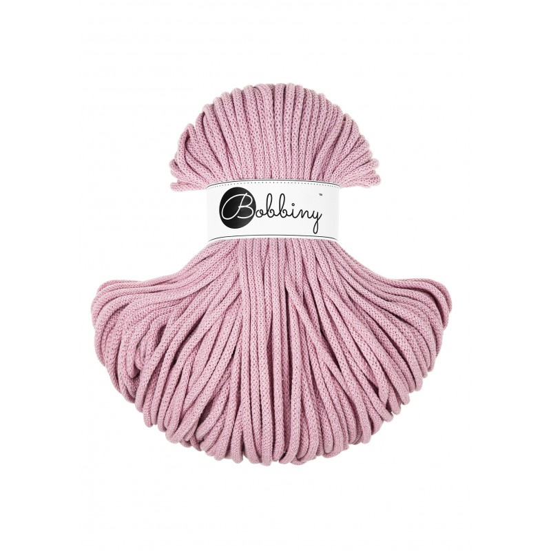 bobbiny premium braided cord - dusty rose 5mm - 100mt | 1pc