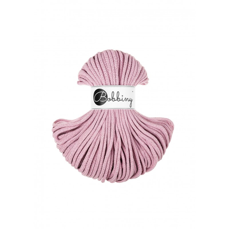 bobbiny premium braided cord - dusty rose 5mm - 50mt | 1pc