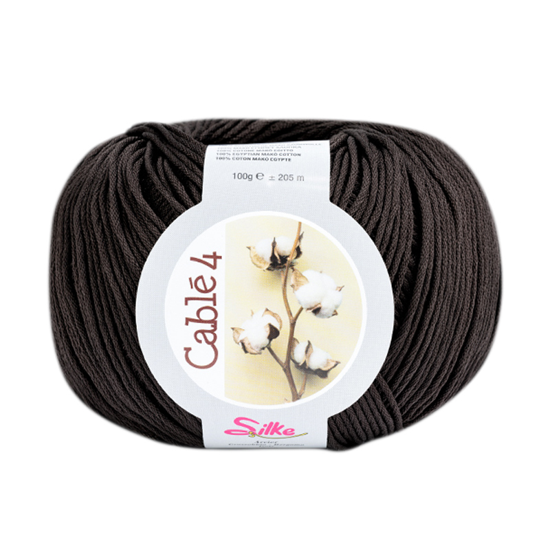 silke cablé 4 - dunkel braun (115) - 100gr (205mt) | 1st