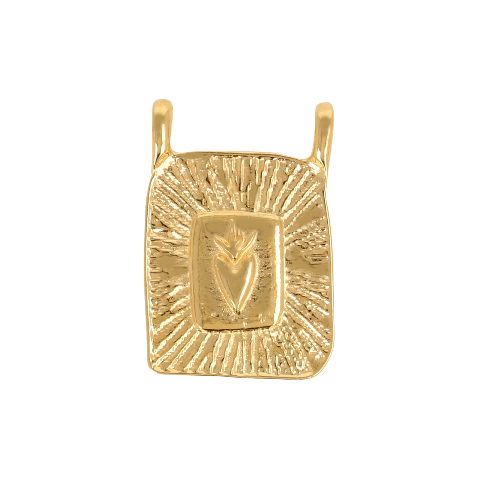 gold plated milagro link pendant 20x14mm | 1pc