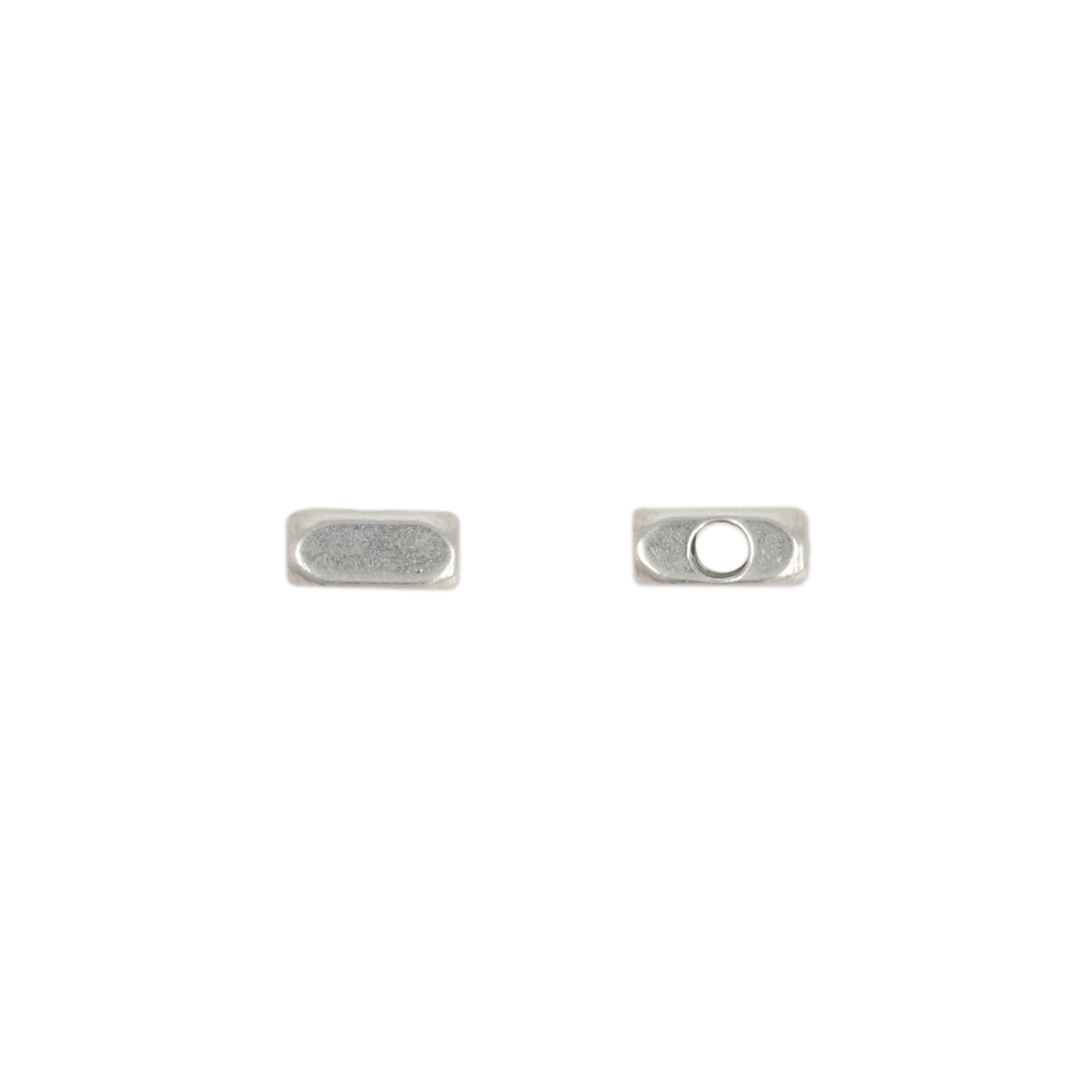antique silver cutted rectangle bead 4,5x2mm - hole 1,5mm | 20pc
