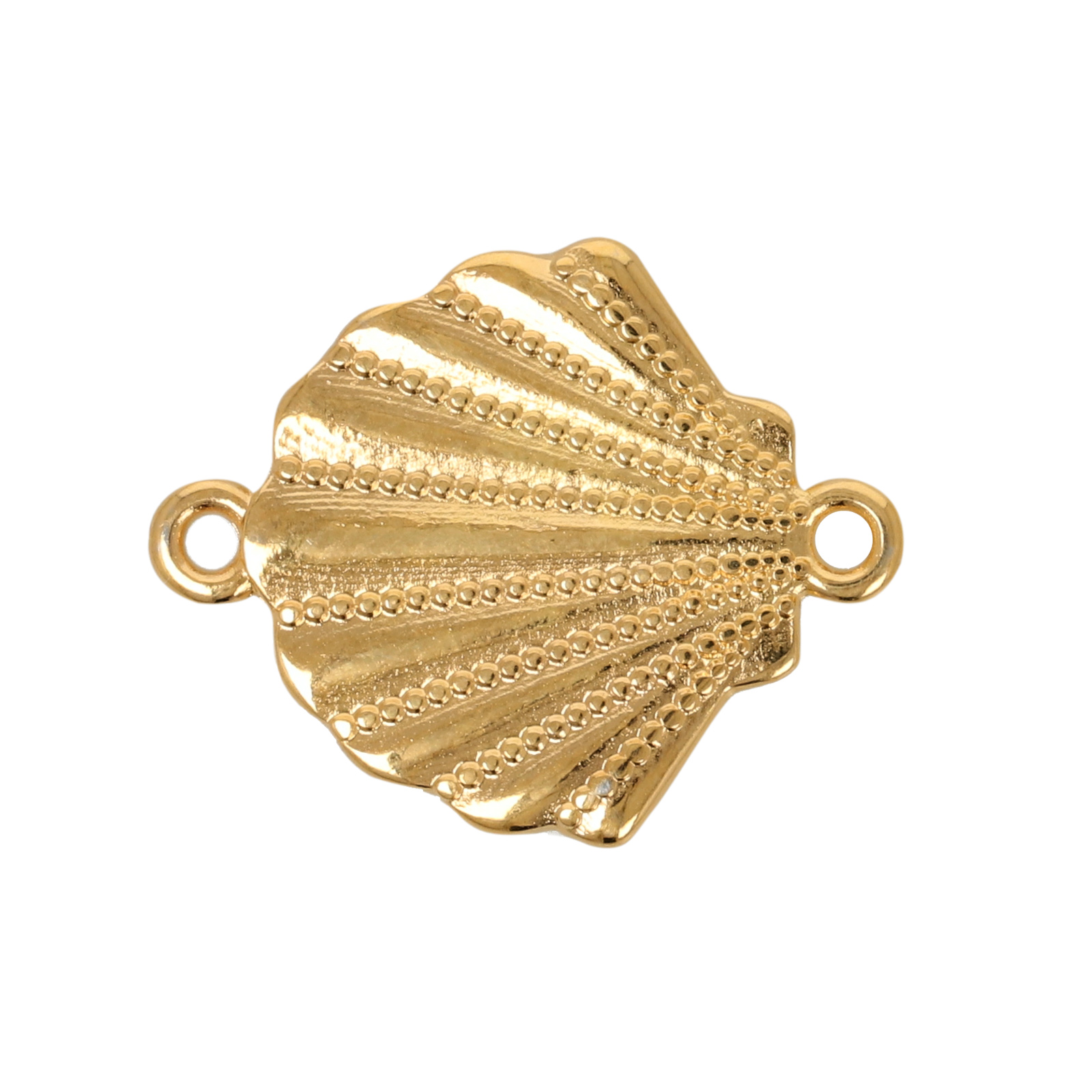 gold plated shell link 22x8mm | 1pc