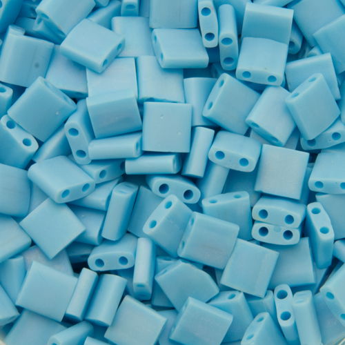 miyuki tila beads - matte opaque turquoise ab 5mm | 5gr