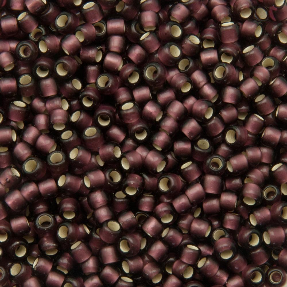 rocaille toho seed beads 8/0 silver-lined frosted amethyst (26cf) | 10gr
