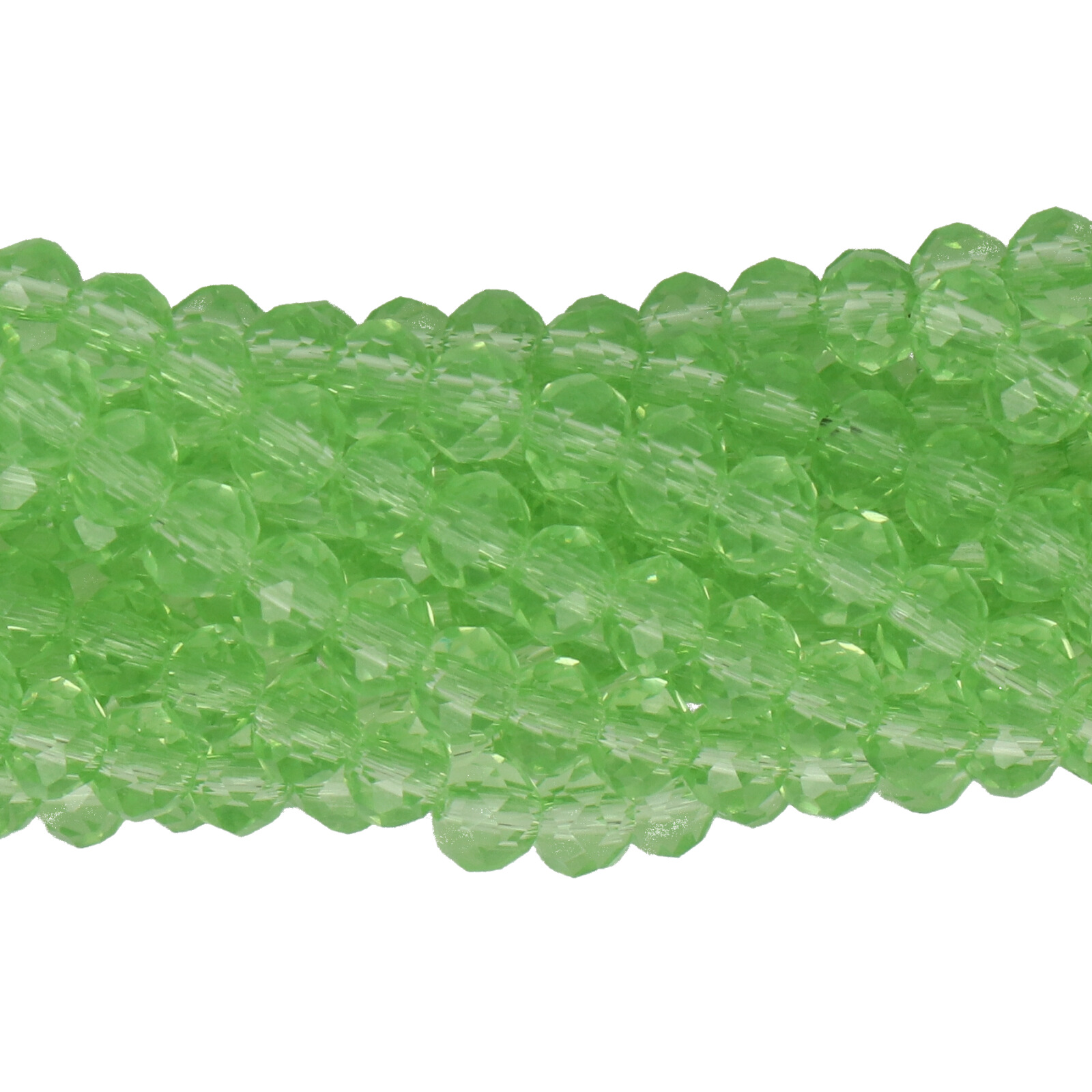 chartreuse green chinese crystal faceted roundelle 4x3mm | strand 100pc aprox