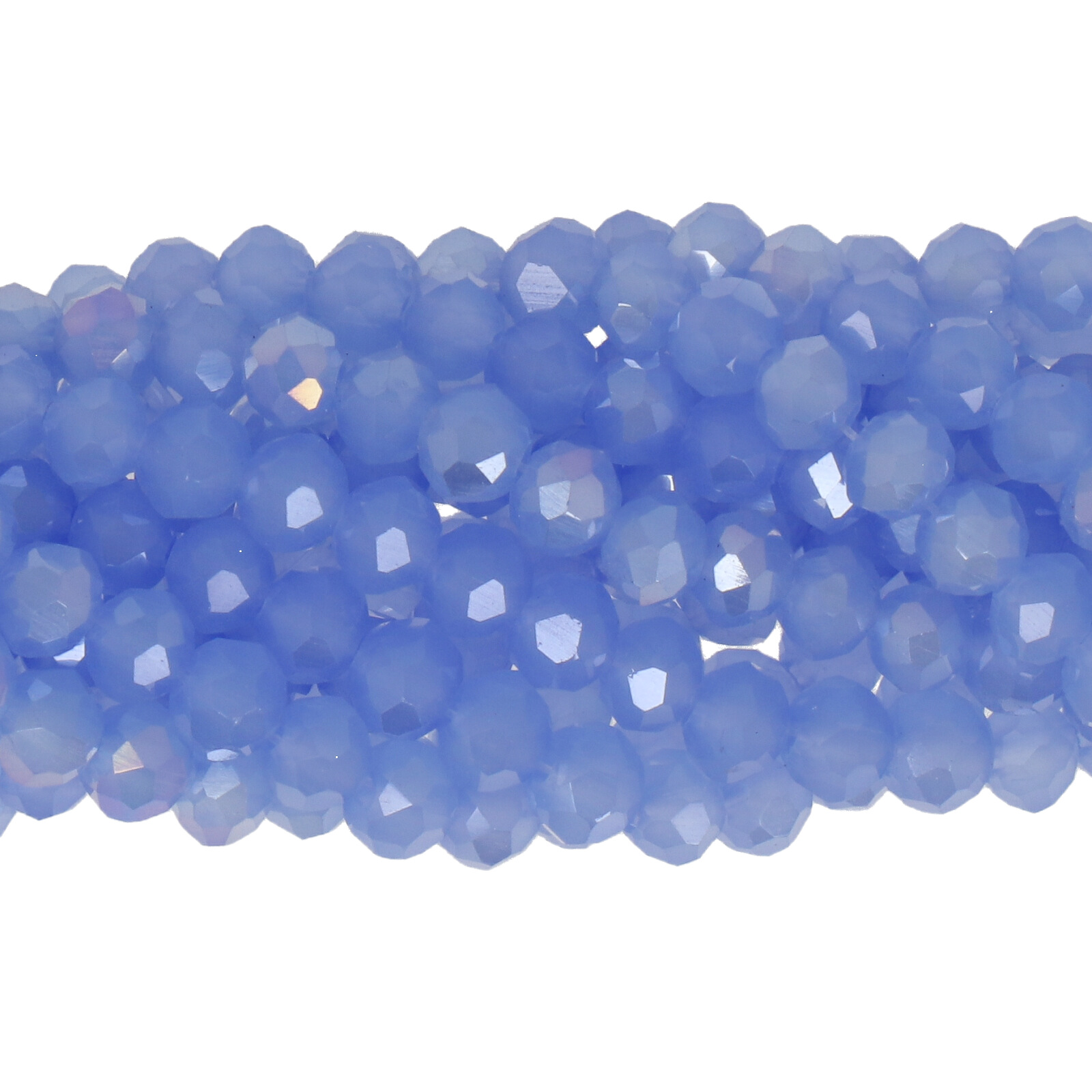 opal sapphire luster chinese crystal faceted roundelle 4x3mm | strand 100pc aprox
