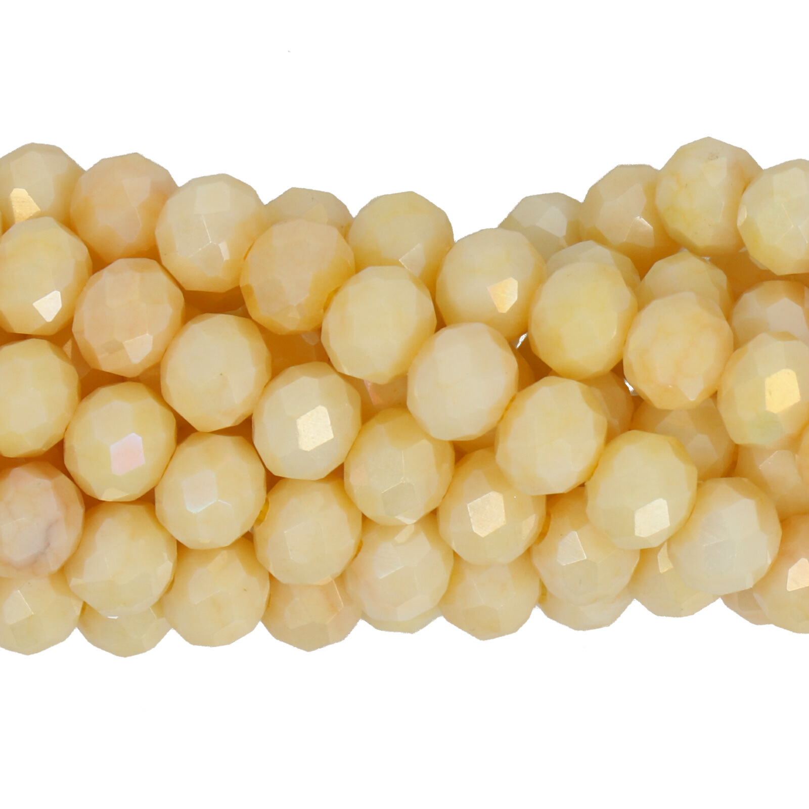 chinese glasperlen facettiertes rondelle opaque melange pastel butter ab 6x4mm | strang 75st ca