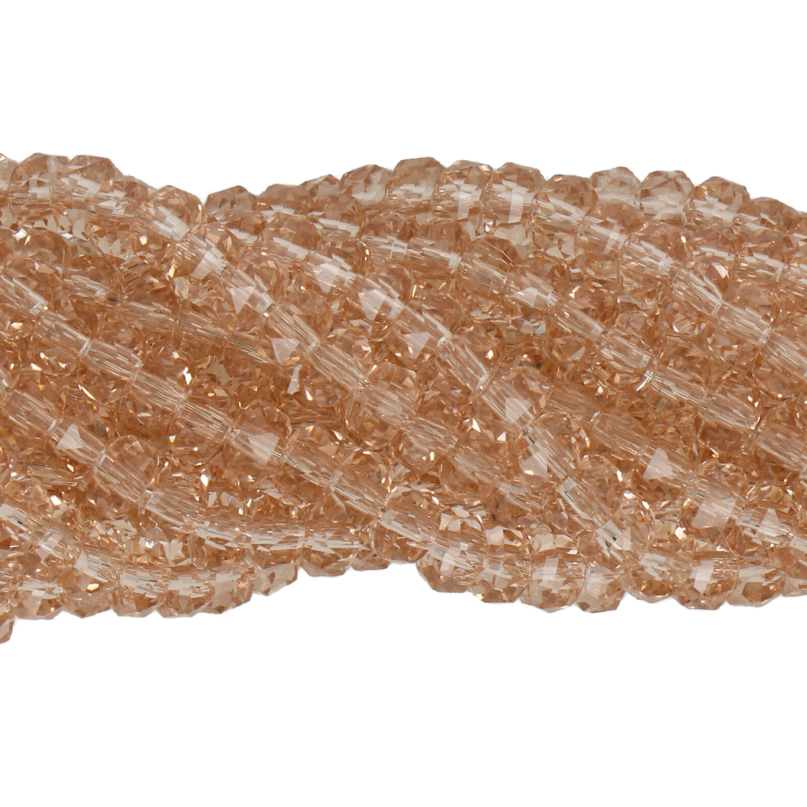 chinese glasperlen facettiertes heishi champagne 4x2,5mm | 1-strang