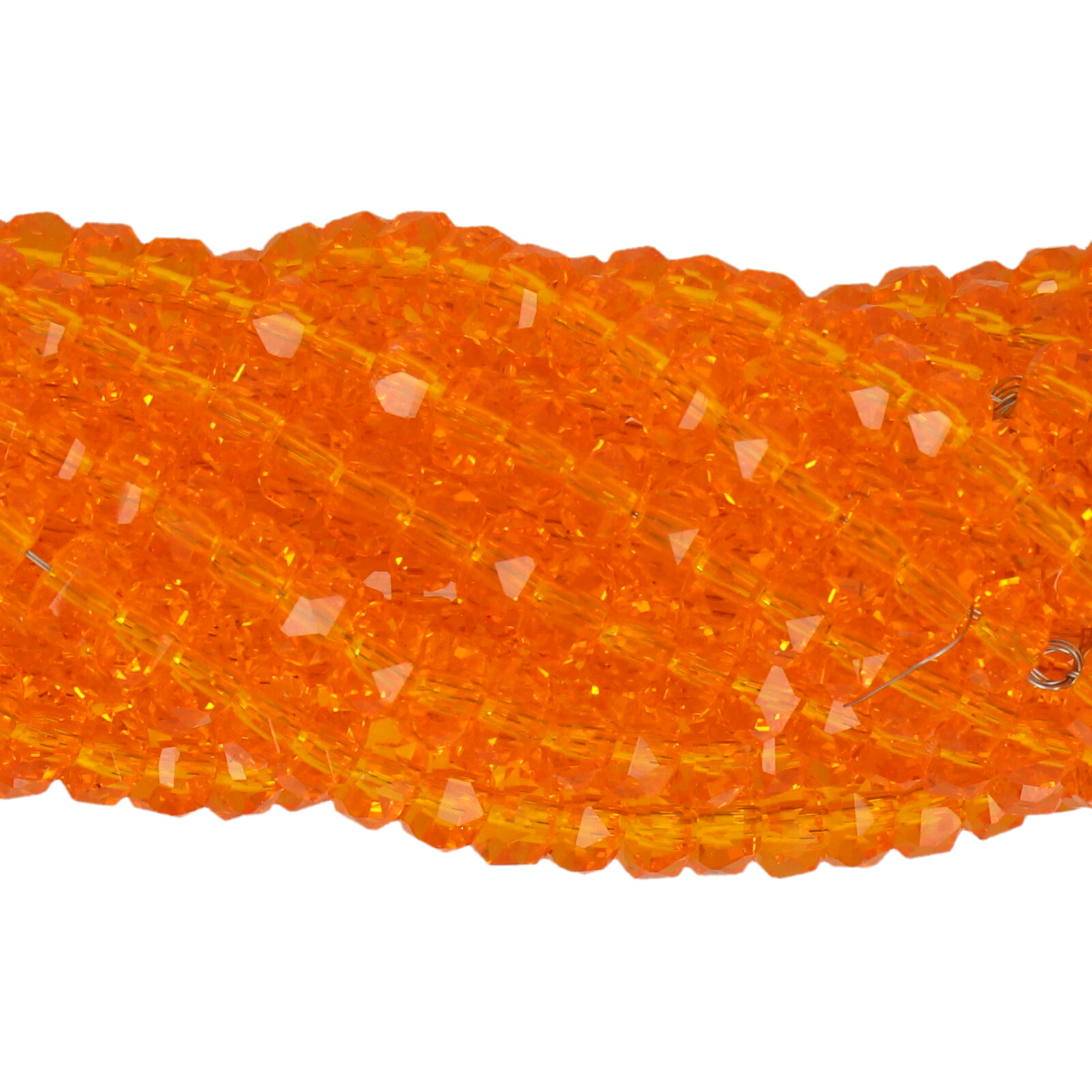 chinese glasperlen facettiertes heishi orange 4x2,5mm | 1-strang