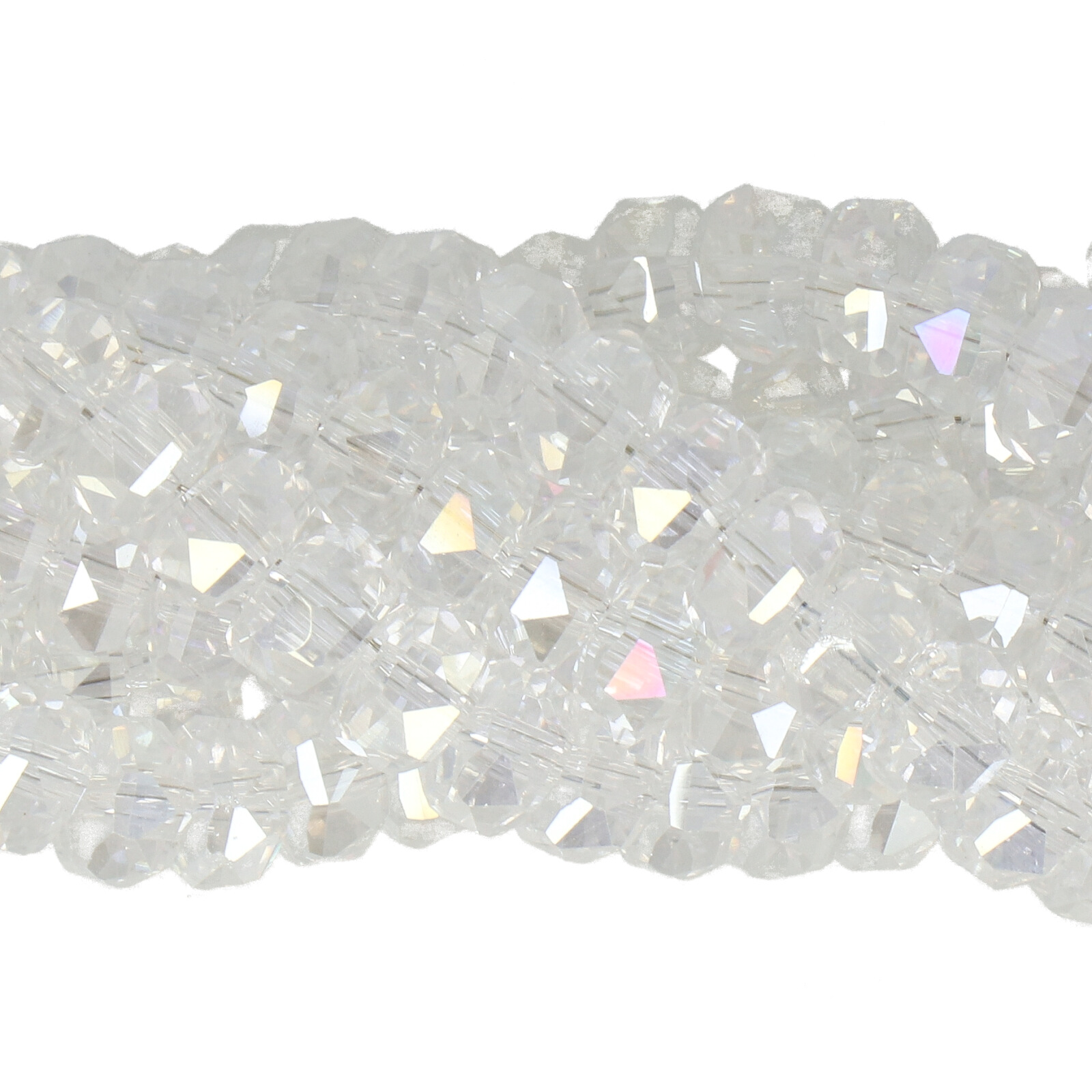 crystal ab chinese crystal faceted heishi 6x4,5mm | 1 strand