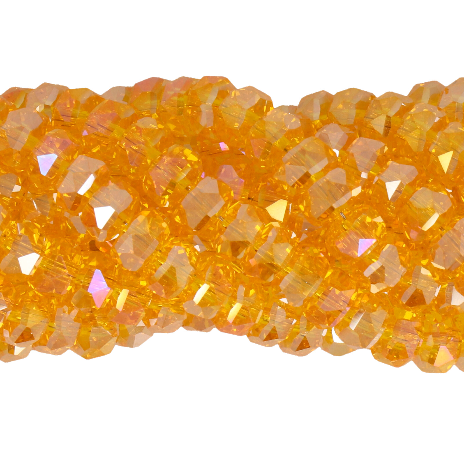 chinese glasperlen facettiertes heishi sunflower ab 6x4,5mm | 1-strang