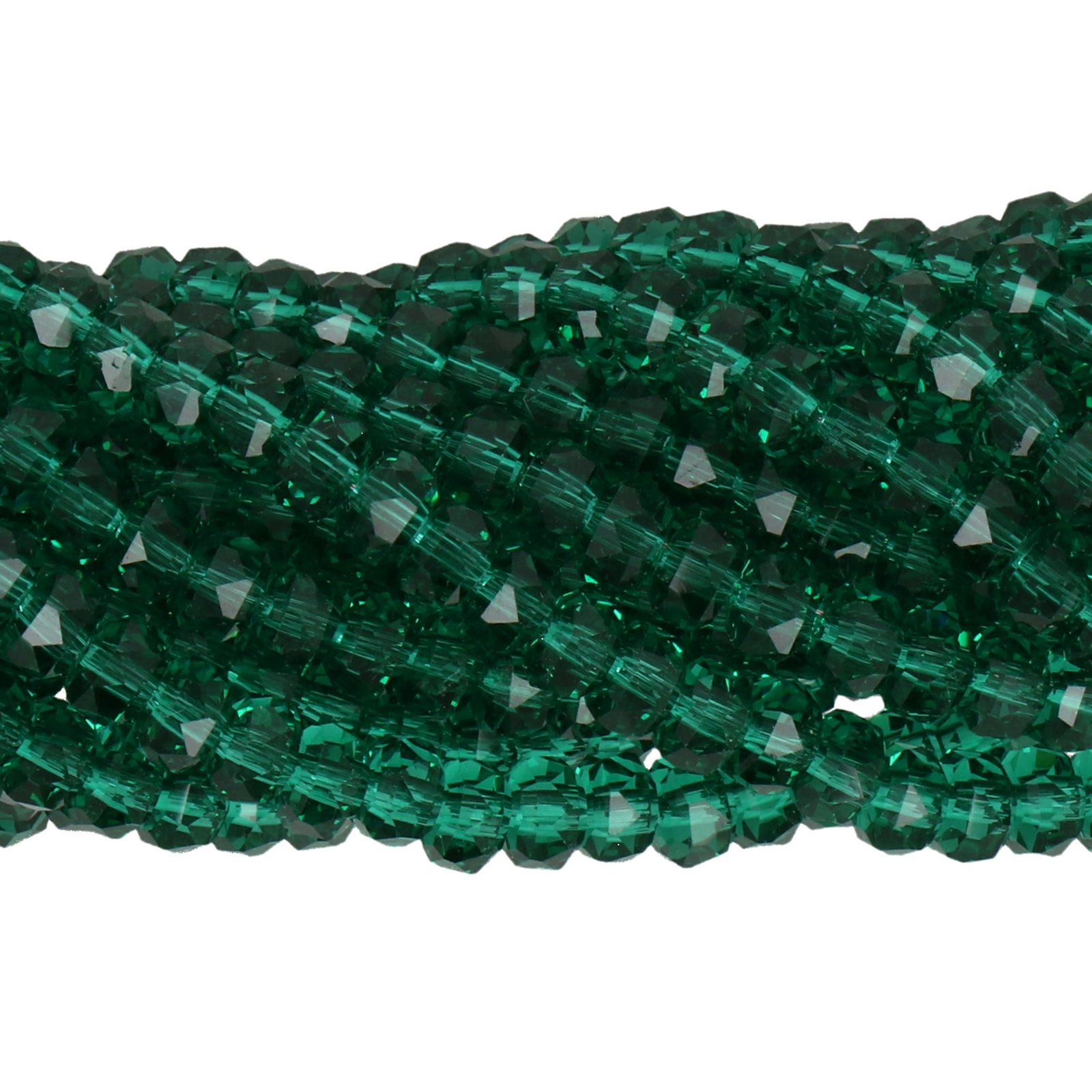 chinese glasperlen facettiertes heishi emerald 4x2,5mm | 1-strang