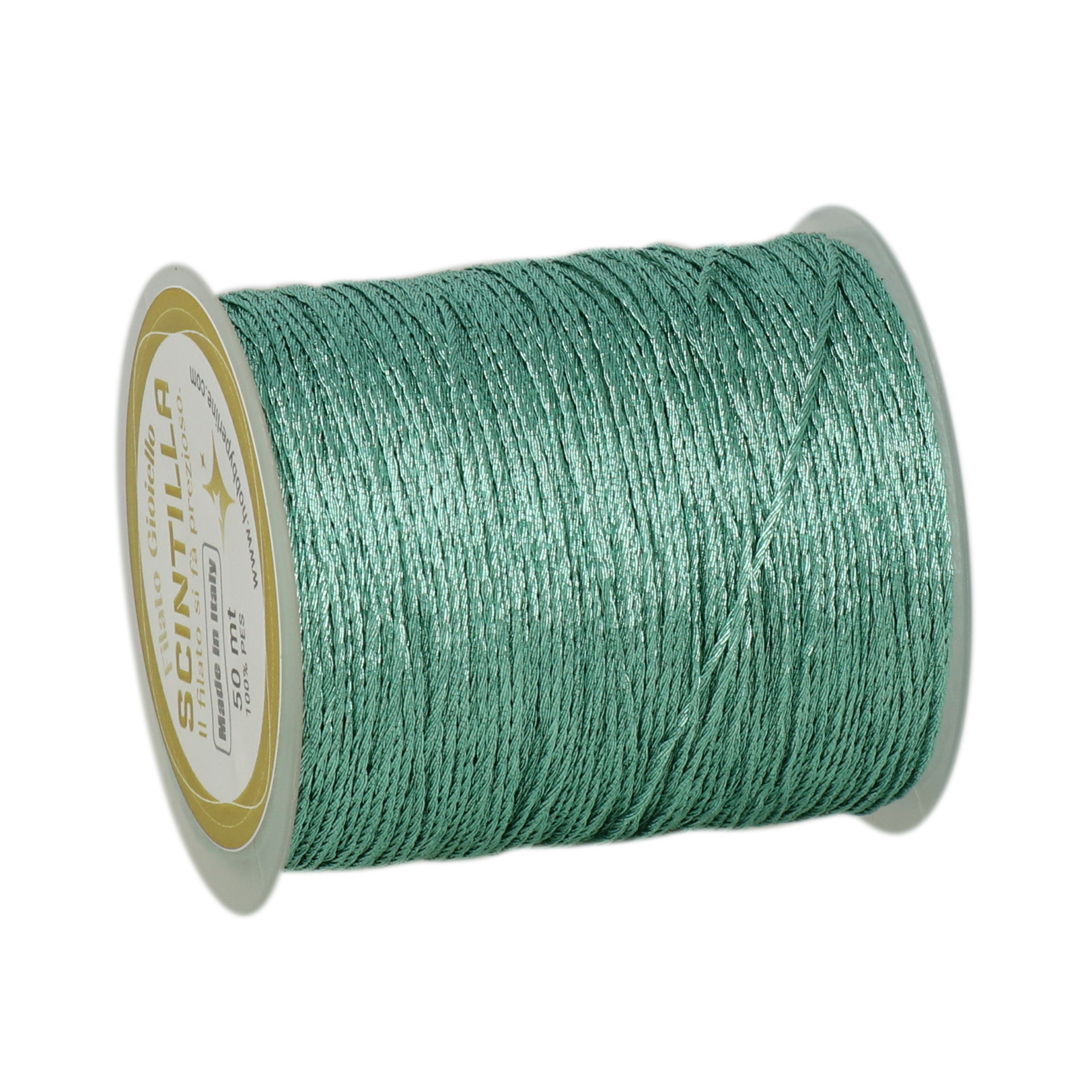 crochet jewel thread scintilla grandé - aqua - 50mt | 1pc