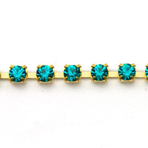 strassketten preciosa pp24 (3mm) blaue zircon | 20cm