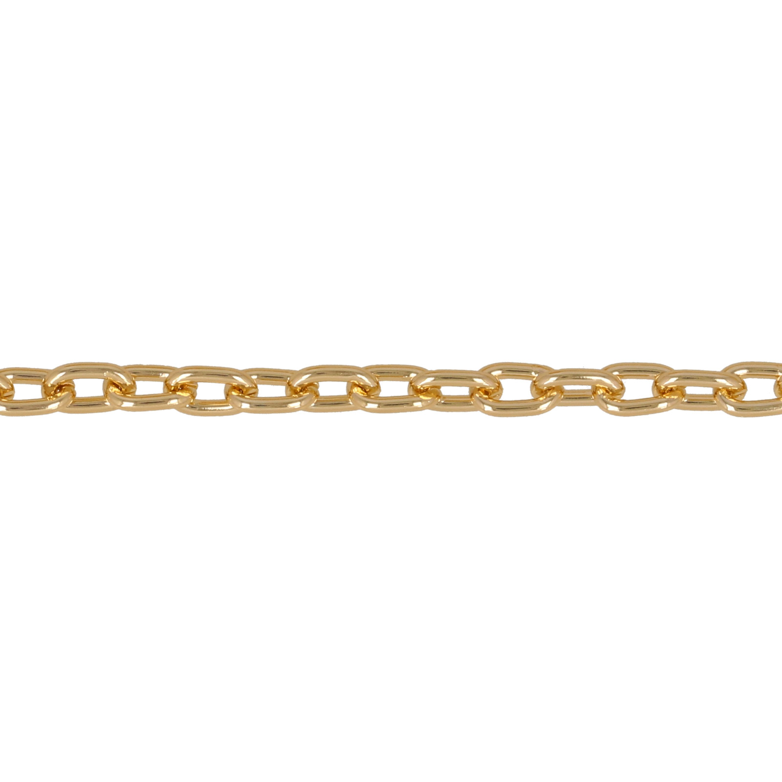 gold color aluminum cable chain - oval 4x3mm - wire 0,8mm | 1mt