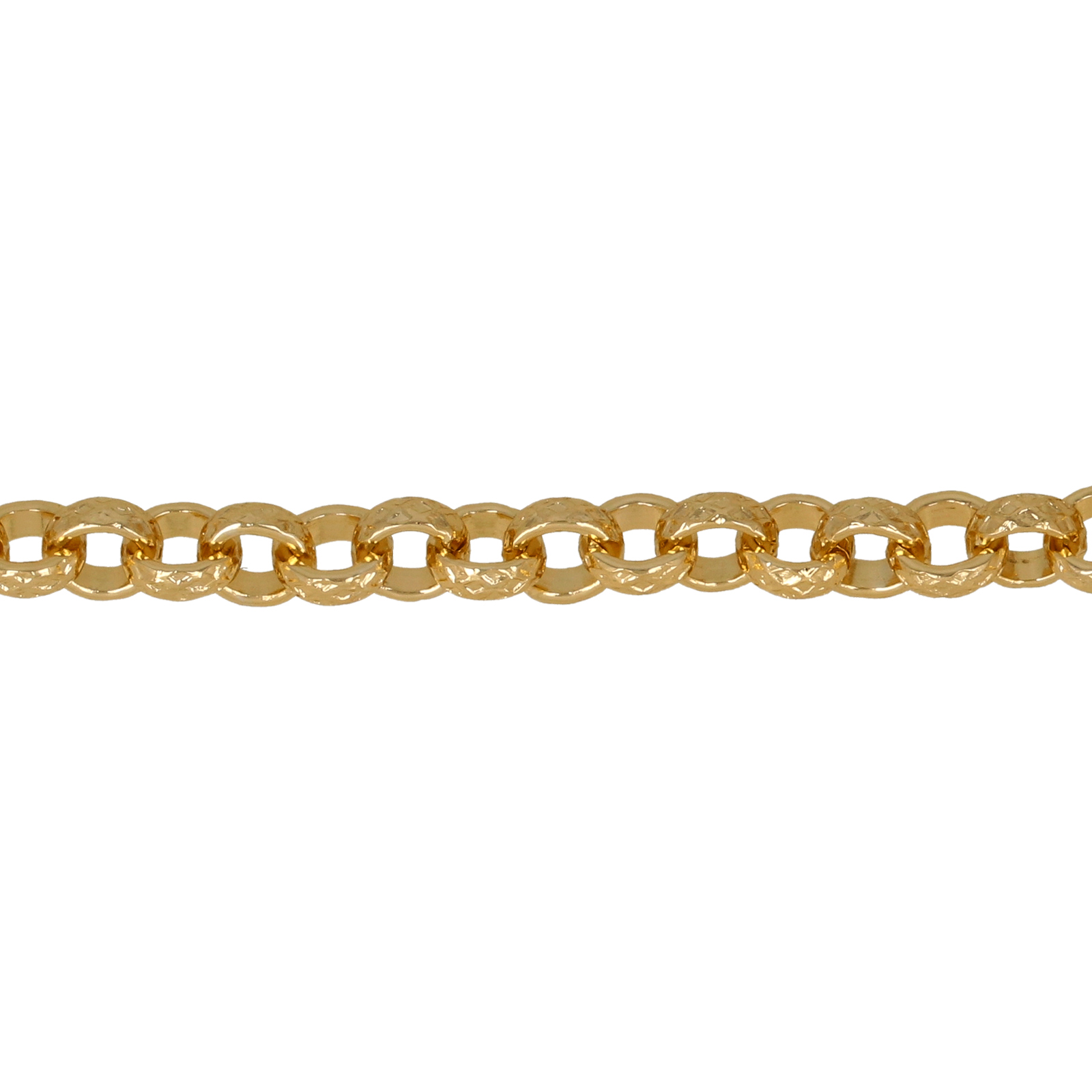gold color aluminum rolò chain - 4mm - wire 1,4mm | 1mt
