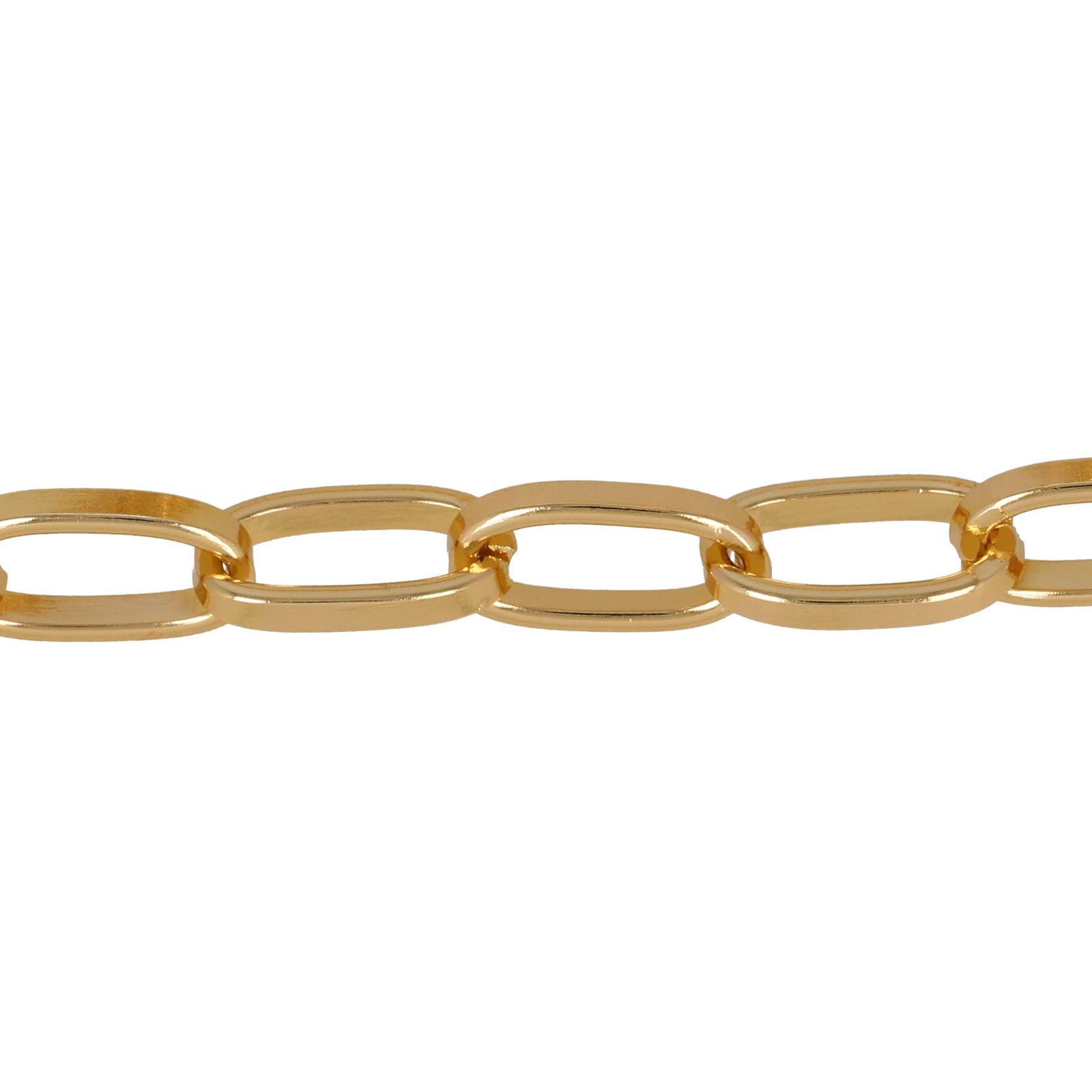 gold color aluminum cable chain - oval 10x6mm - wire 1,7mm | 1mt