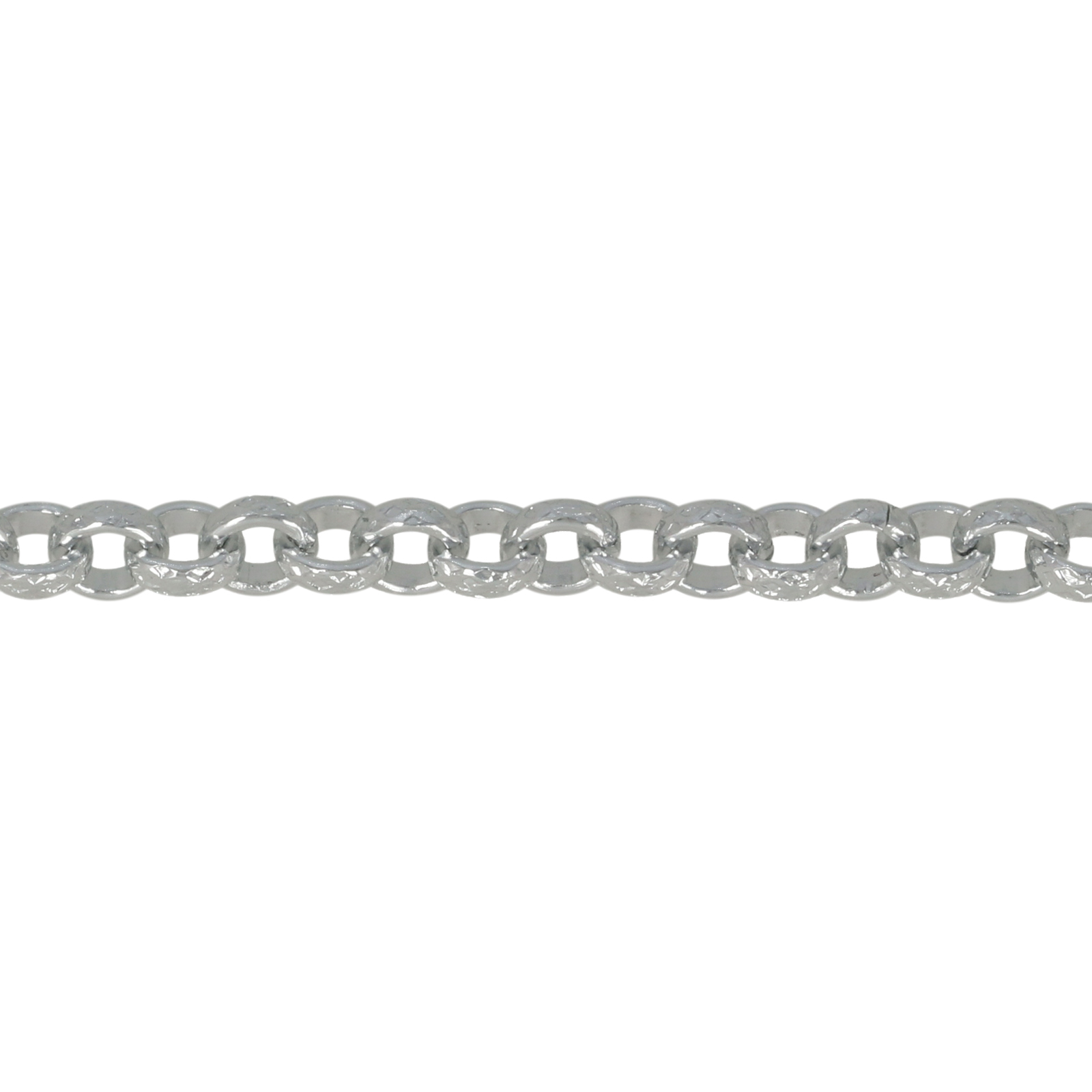 silver color aluminum rolò chain - 4mm - wire 1,4mm | 1mt