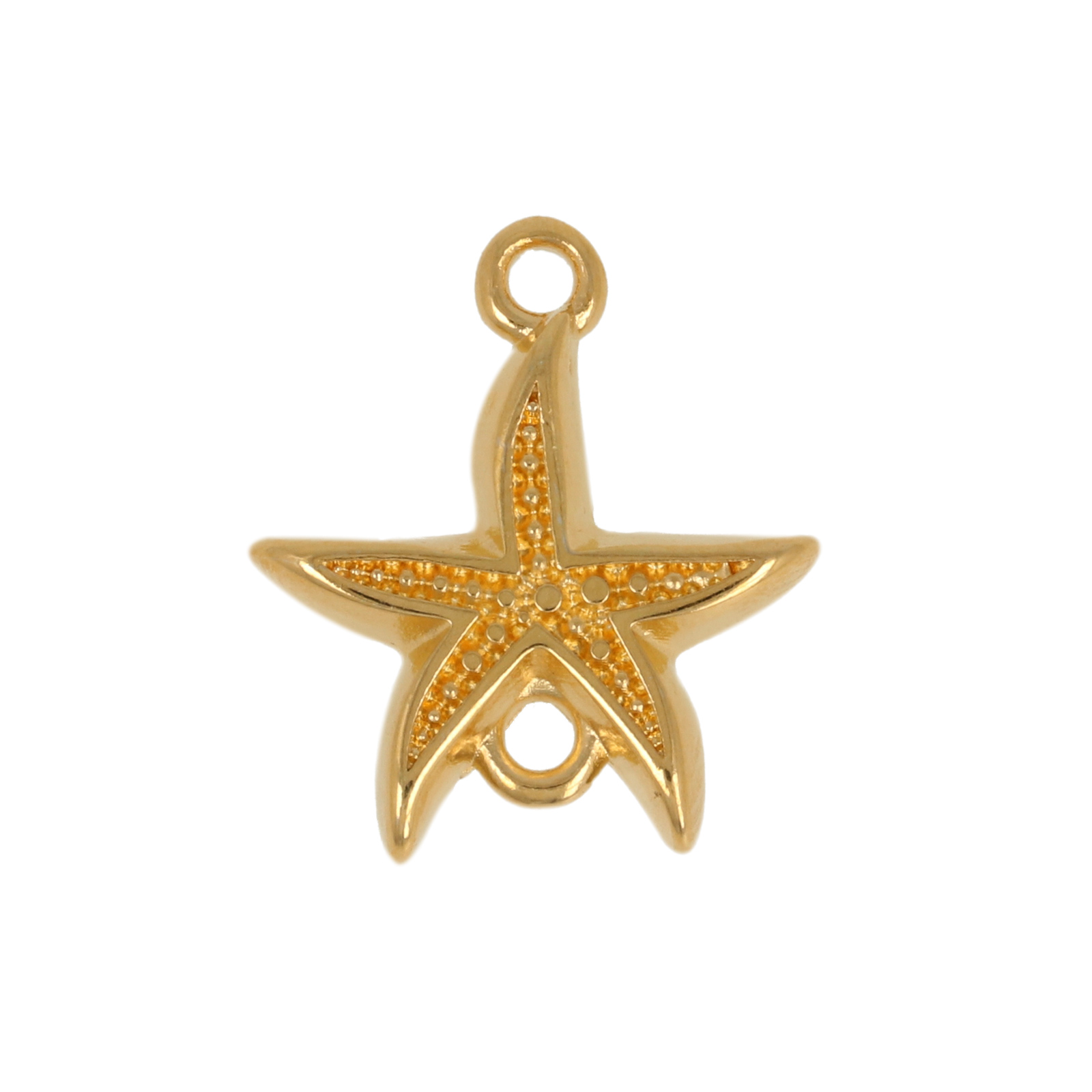 gold plated starfish link 20x17mm | 1pc