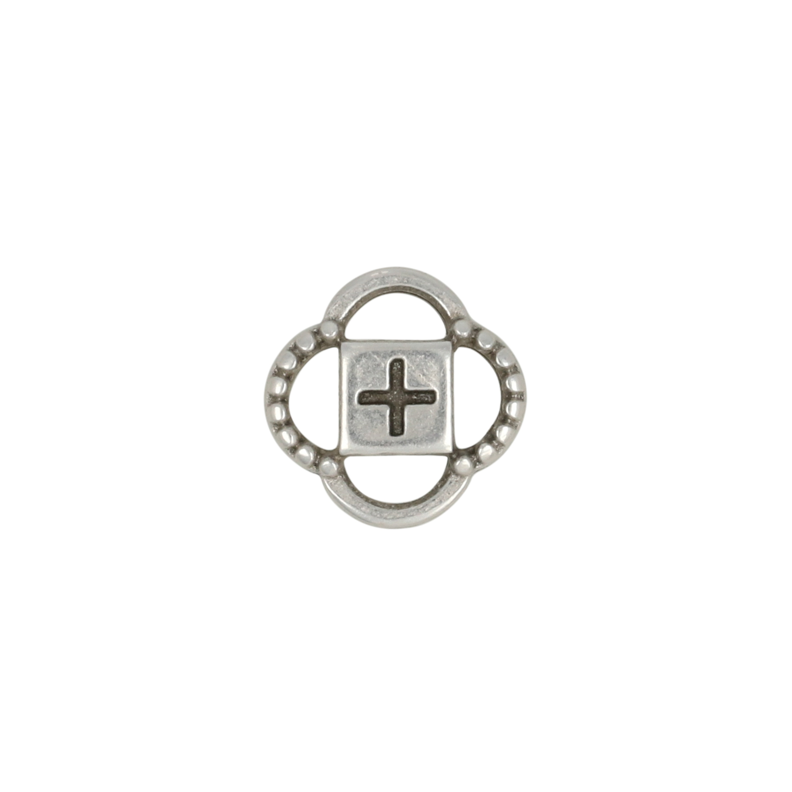 antique silver plated cross link 10mm | 8pc