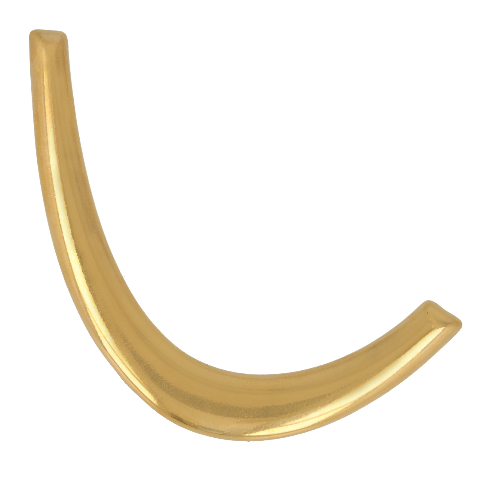 gold plated connector pendant curve 64x32mm | 1pc