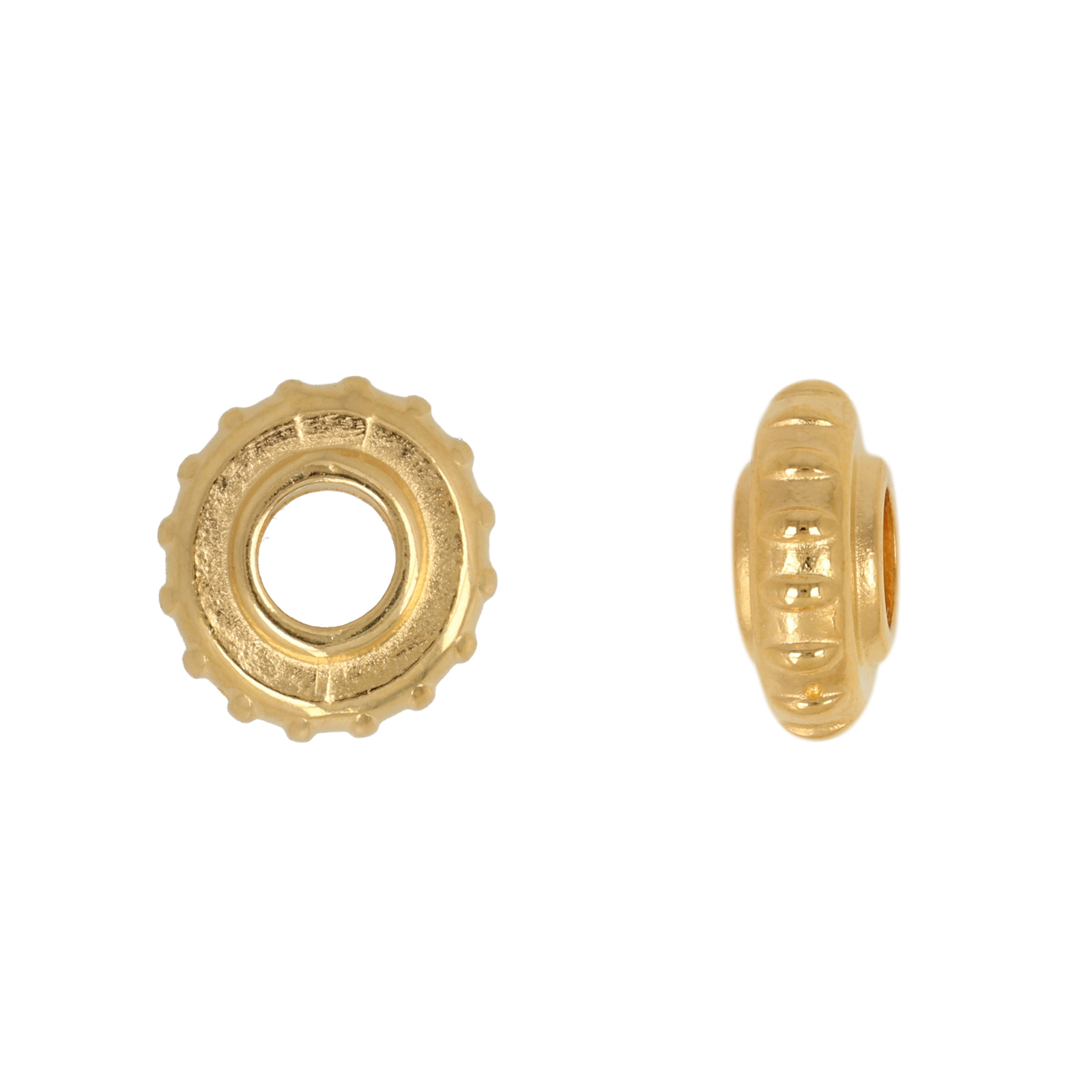 gold plated roundelle 14x6mm | 1pc