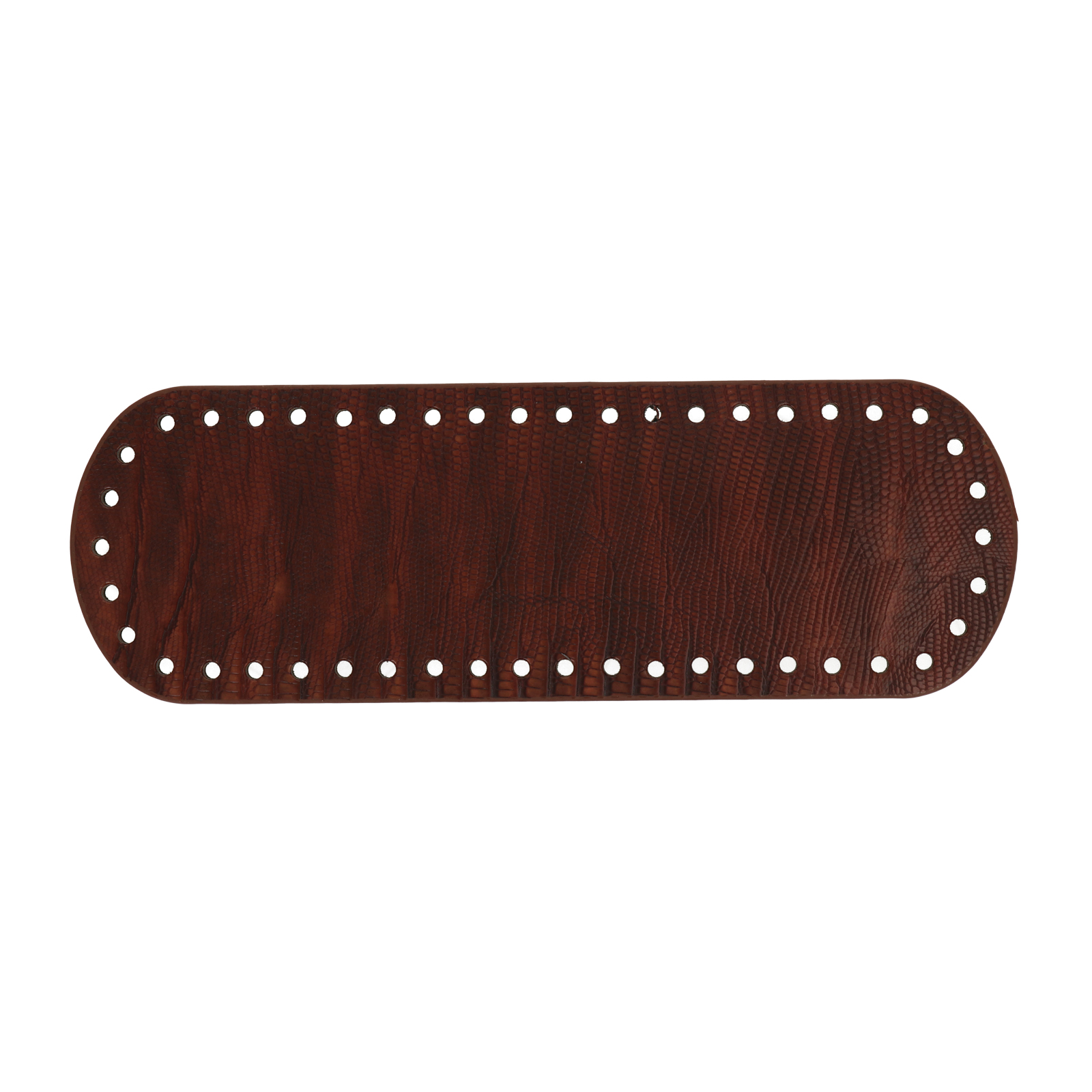 python mahogany pu leather bottom bag oval 24x8cm | 1pc