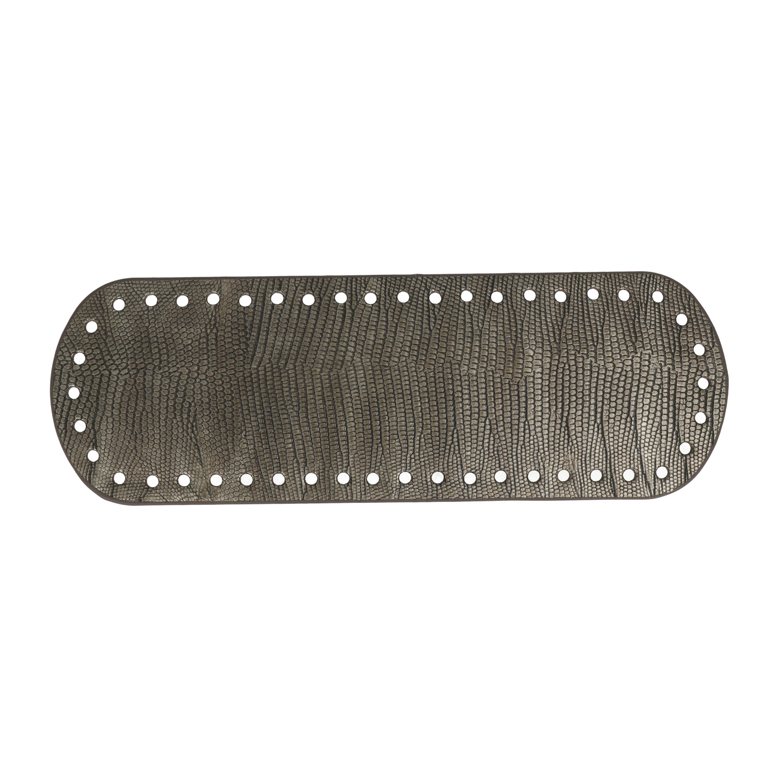 pu-leder taschenboden python mess oval 24x8cm | 1st