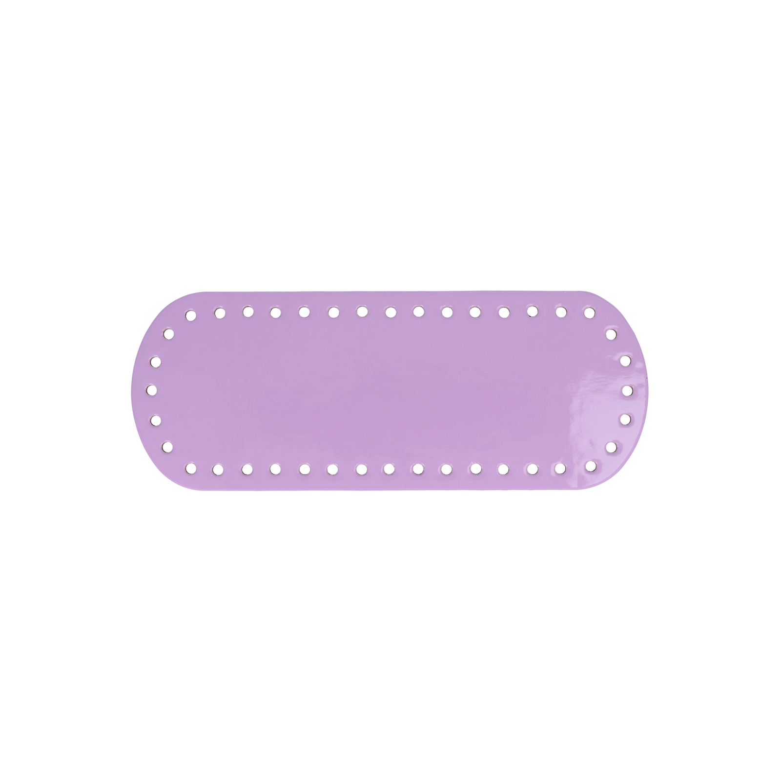pu-leder taschenboden poliert lavandel oval 21x8cm | 1st